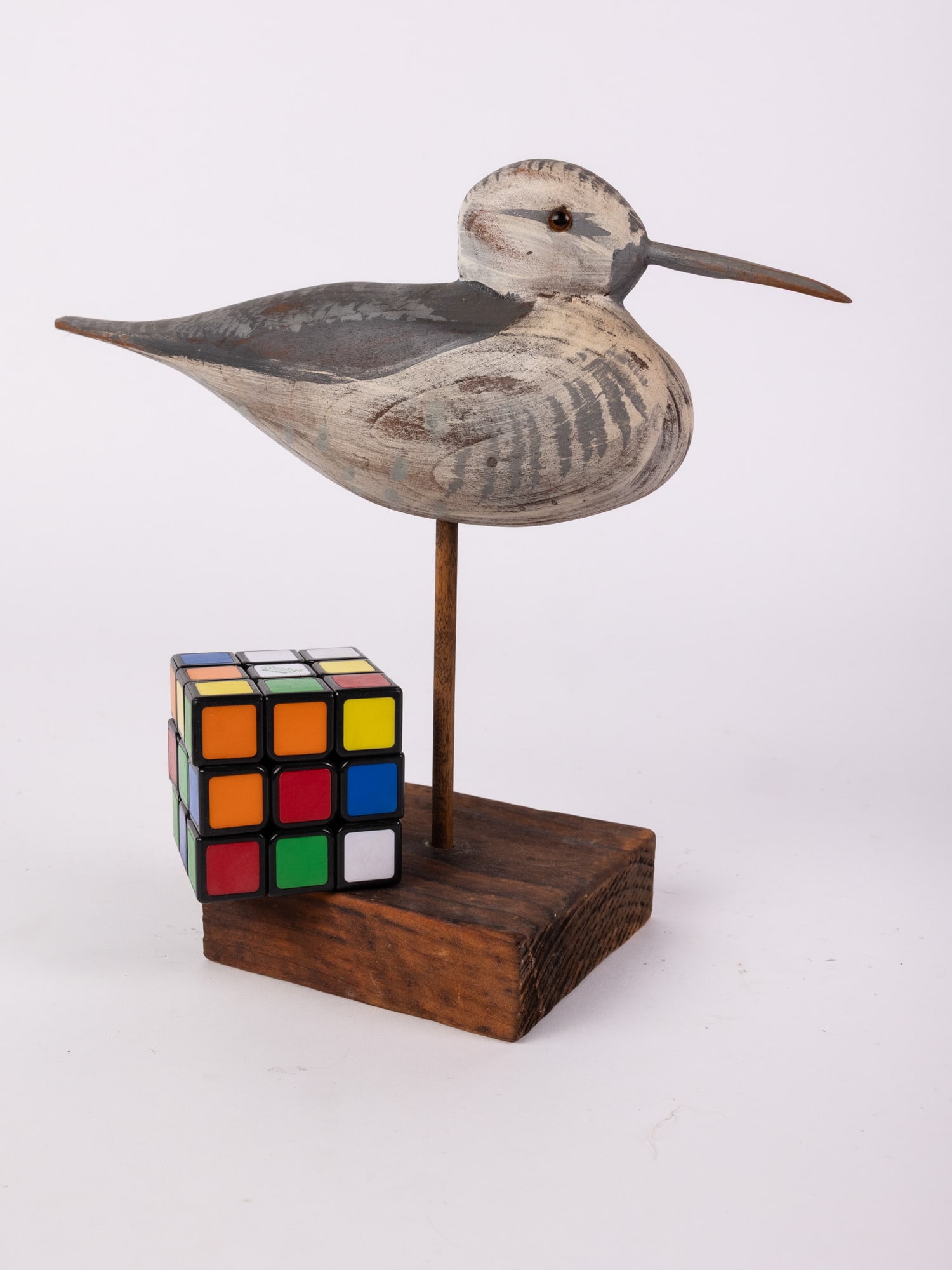 Vintage Hand Carved Shorebird Decoy - 2