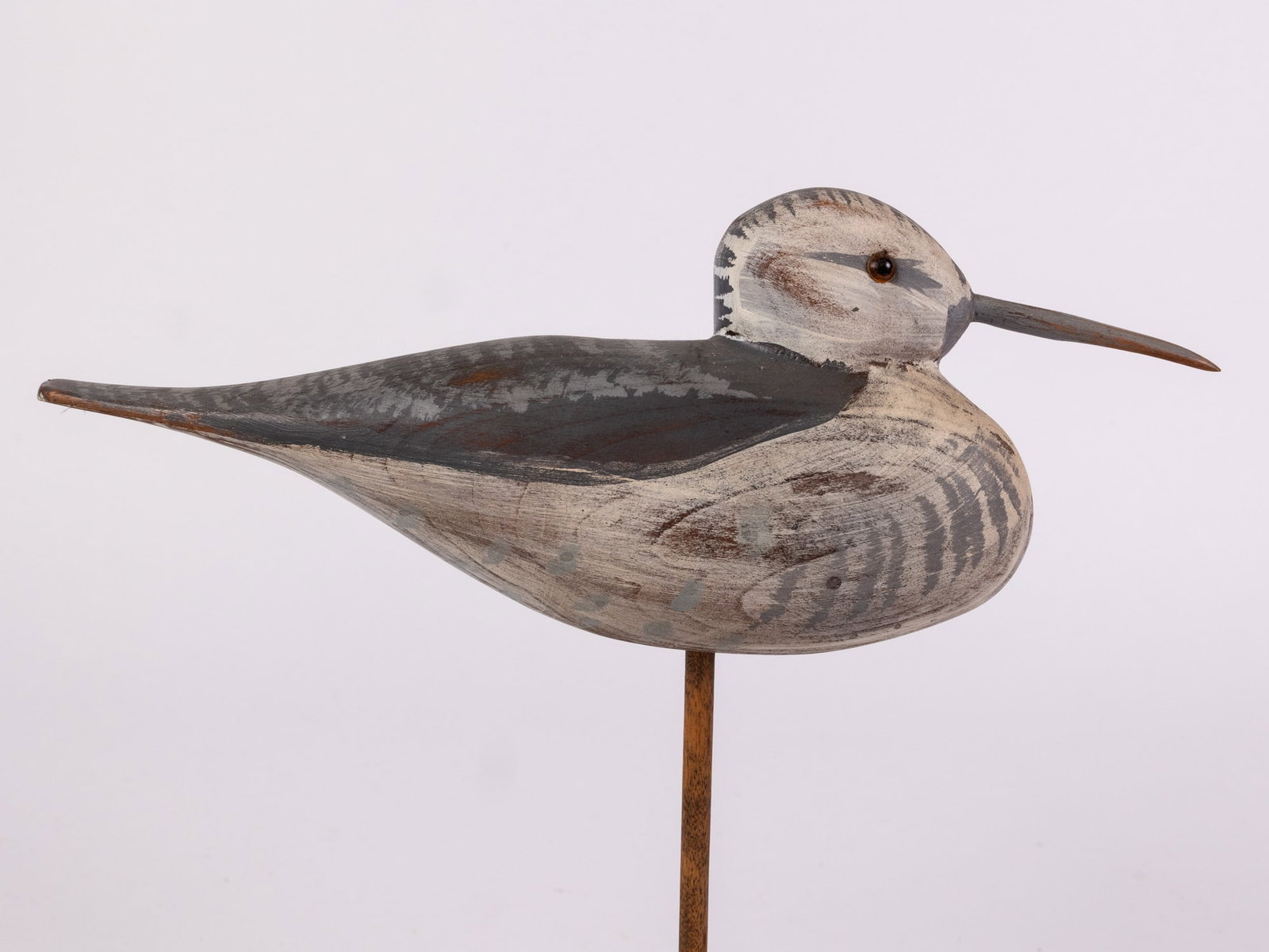 Vintage Hand Carved Shorebird Decoy - 3