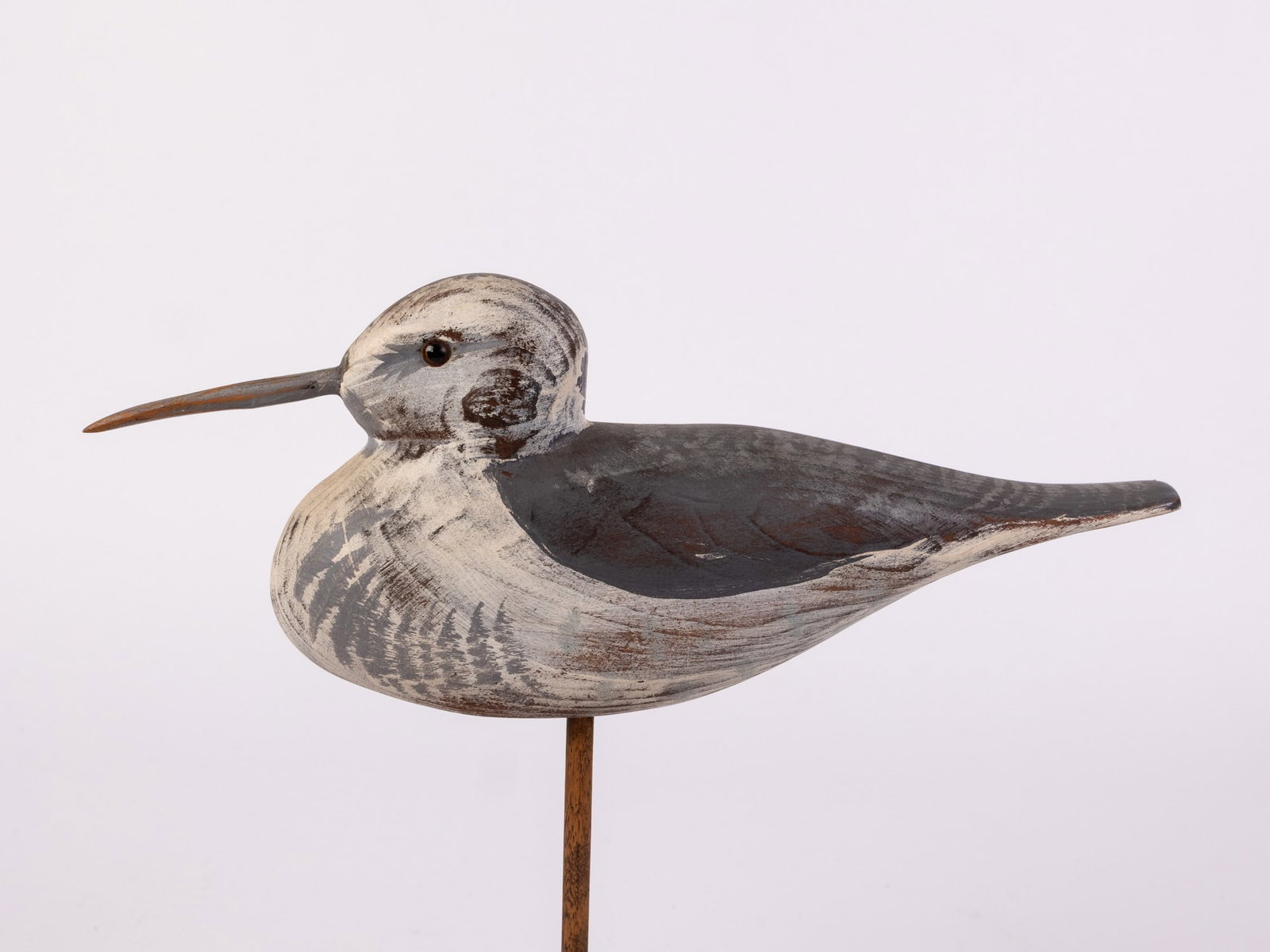 Vintage Hand Carved Shorebird Decoy - 5