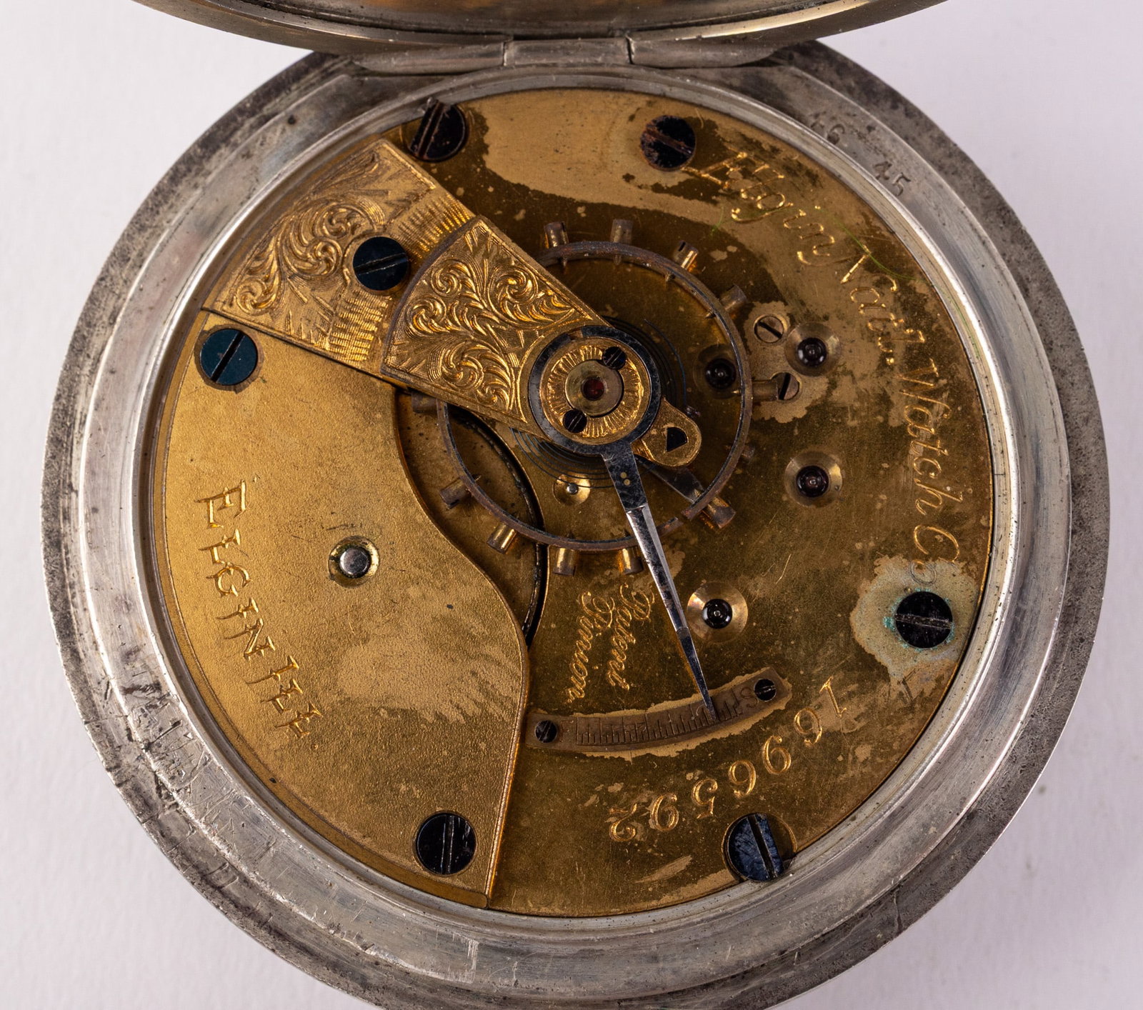 c. 1884 Coin Silver Elgin Pocket Watch - 10