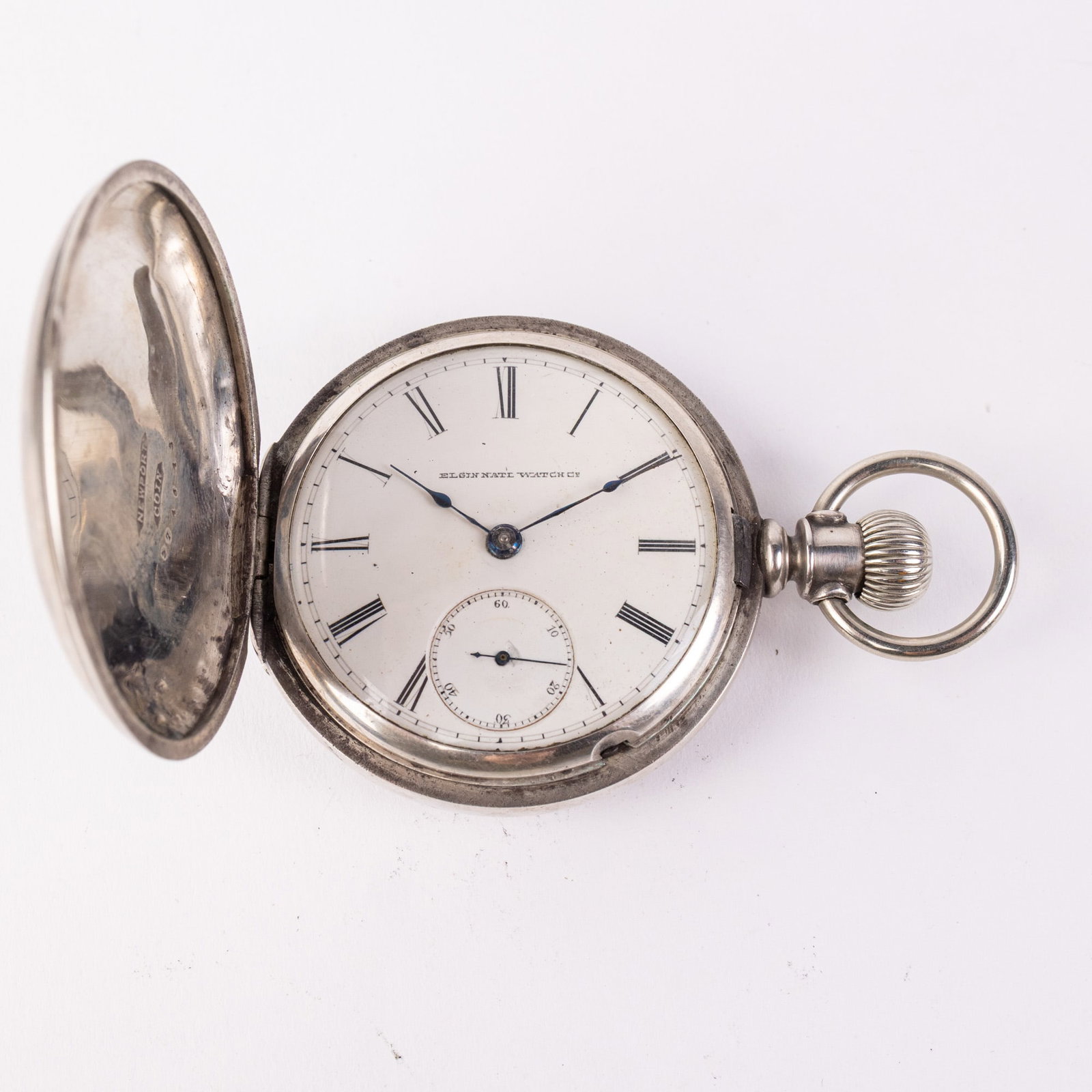 c. 1884 Coin Silver Elgin Pocket Watch (1 of 11)