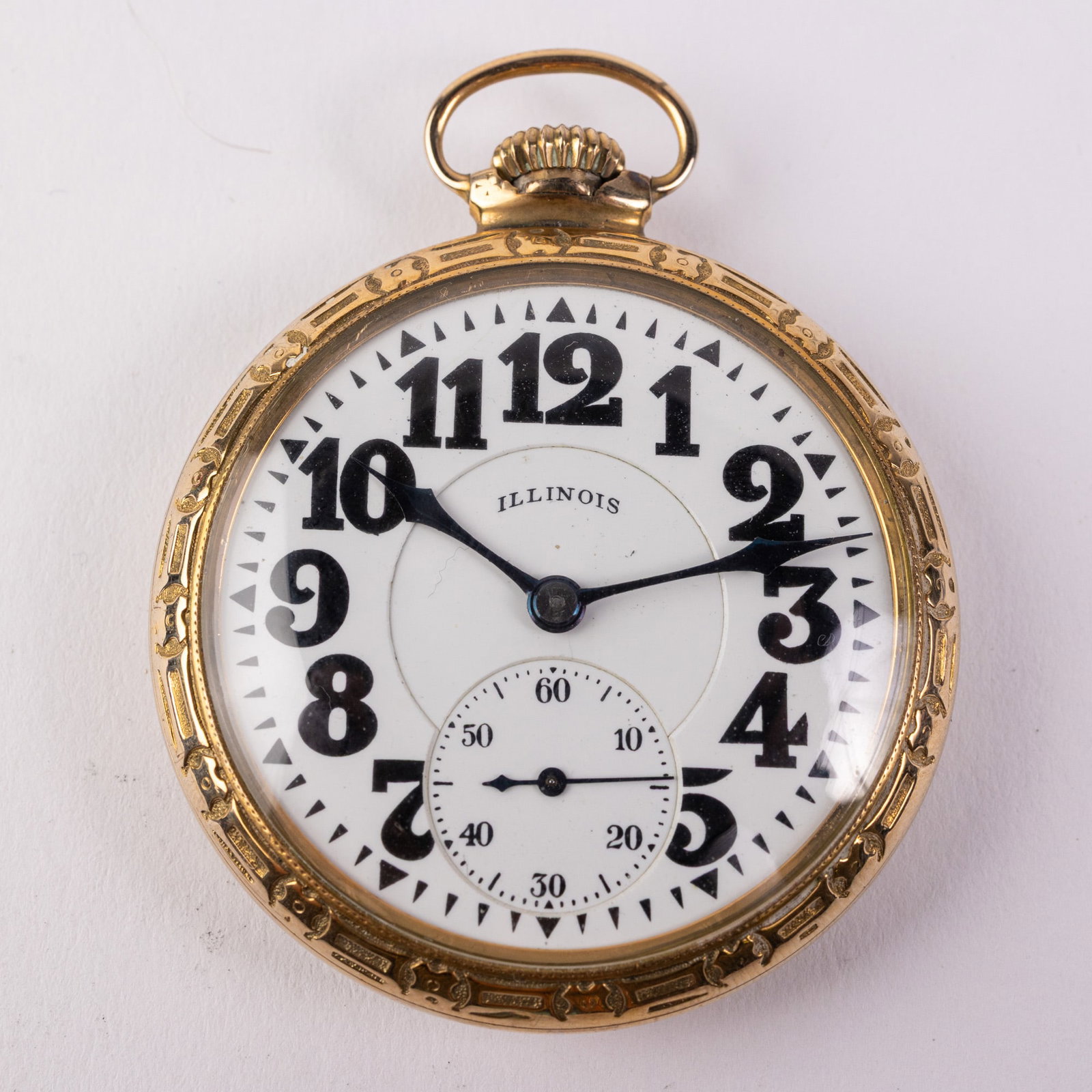 c. 1926 Antique Illinois "Bunn Special" Pocket Watch: The inner caseback is marked "Elgin Giant Watch Case Co. Gold Filled 10K Double Stock Giant 7418921". The estimated year of production is 1926. 21 Jewels. The movement is marked "Sixty Hour Bunn Speci