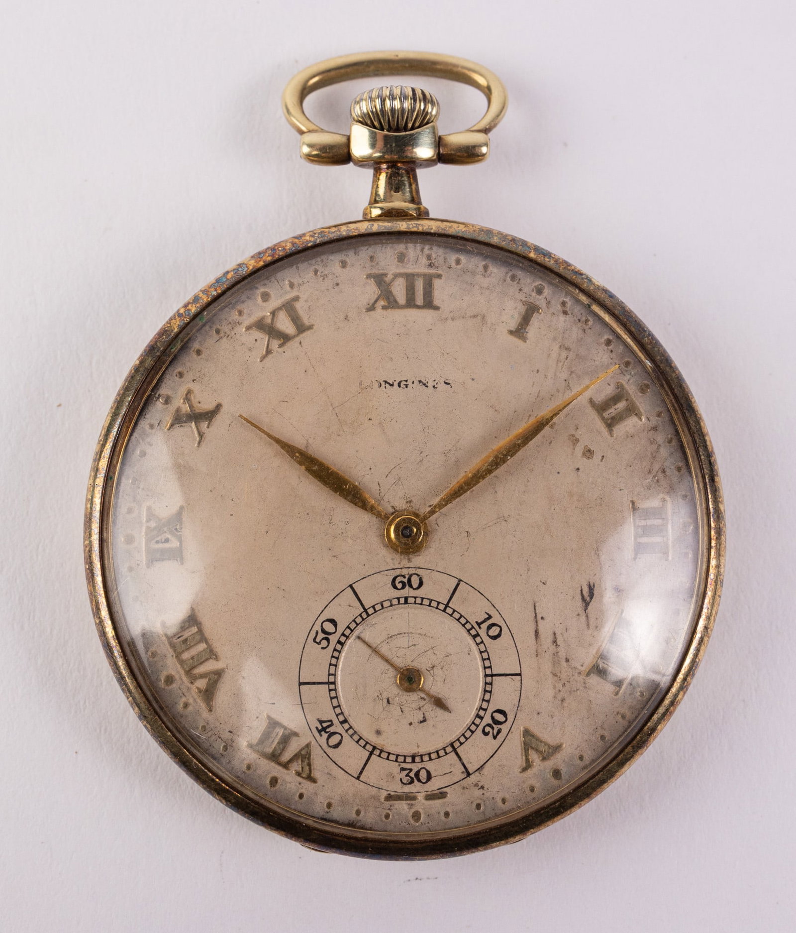 14KY c. 1917 Swiss Longines Pocket Watch - 2