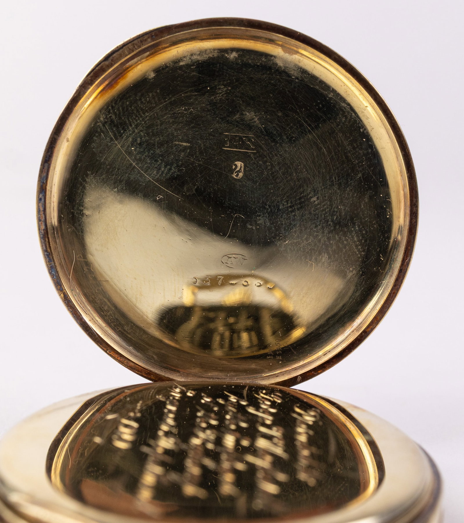 14KY c. 1917 Swiss Longines Pocket Watch - 5