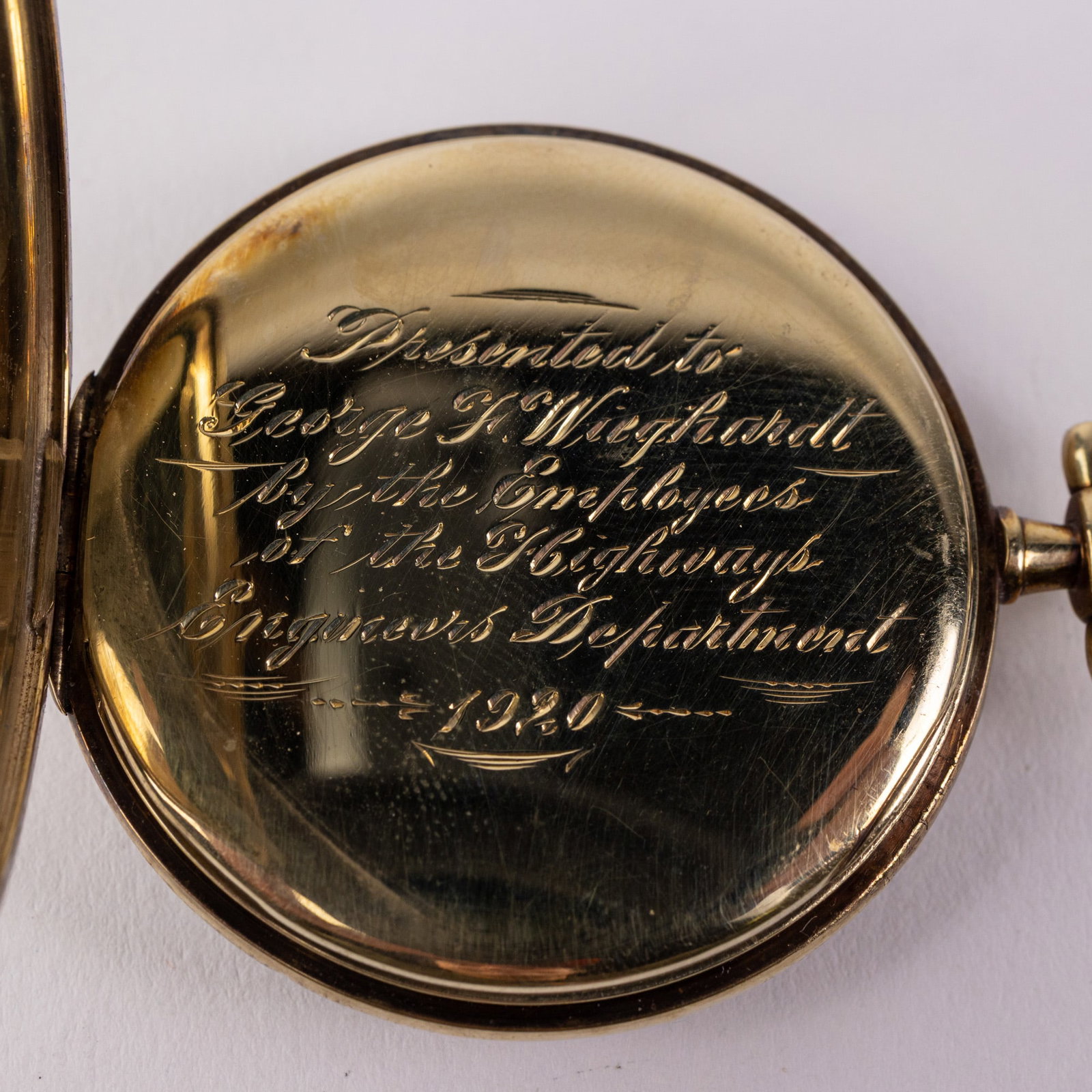 14KY c. 1917 Swiss Longines Pocket Watch - 6