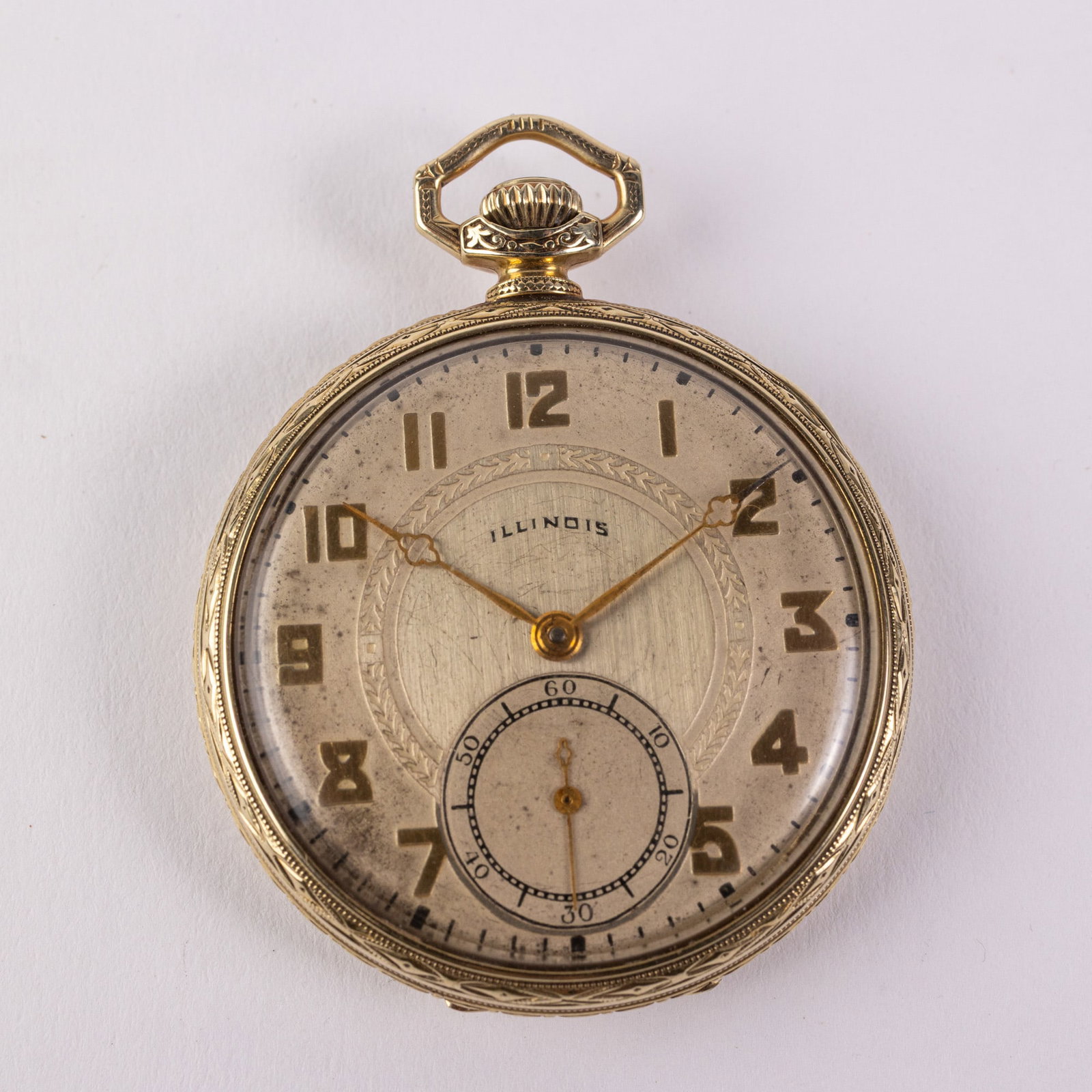 14KY c. 1926 Illinois Marquis Autocrat Pocket Watch: The outer caseback is marked "14K 6112247" & "Jack from Tommie. The estimated year of production is 1926. 19 Jewels. The movement is marked "Illinois Watch Co. Springfield Adjusted 3 Positions