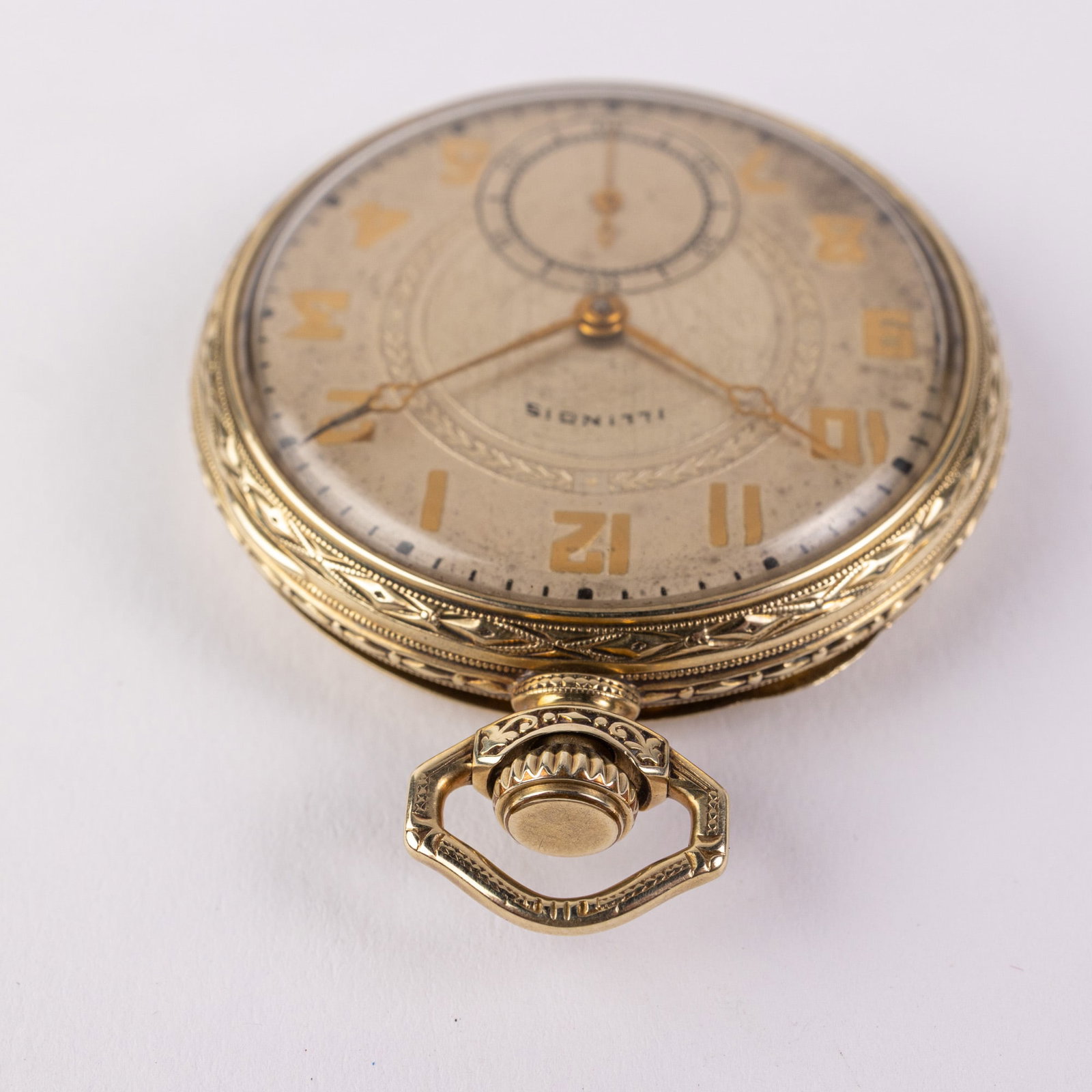 14KY Gold c. 1926 Illinois Marquis Autocrat Pocket Watch - 2