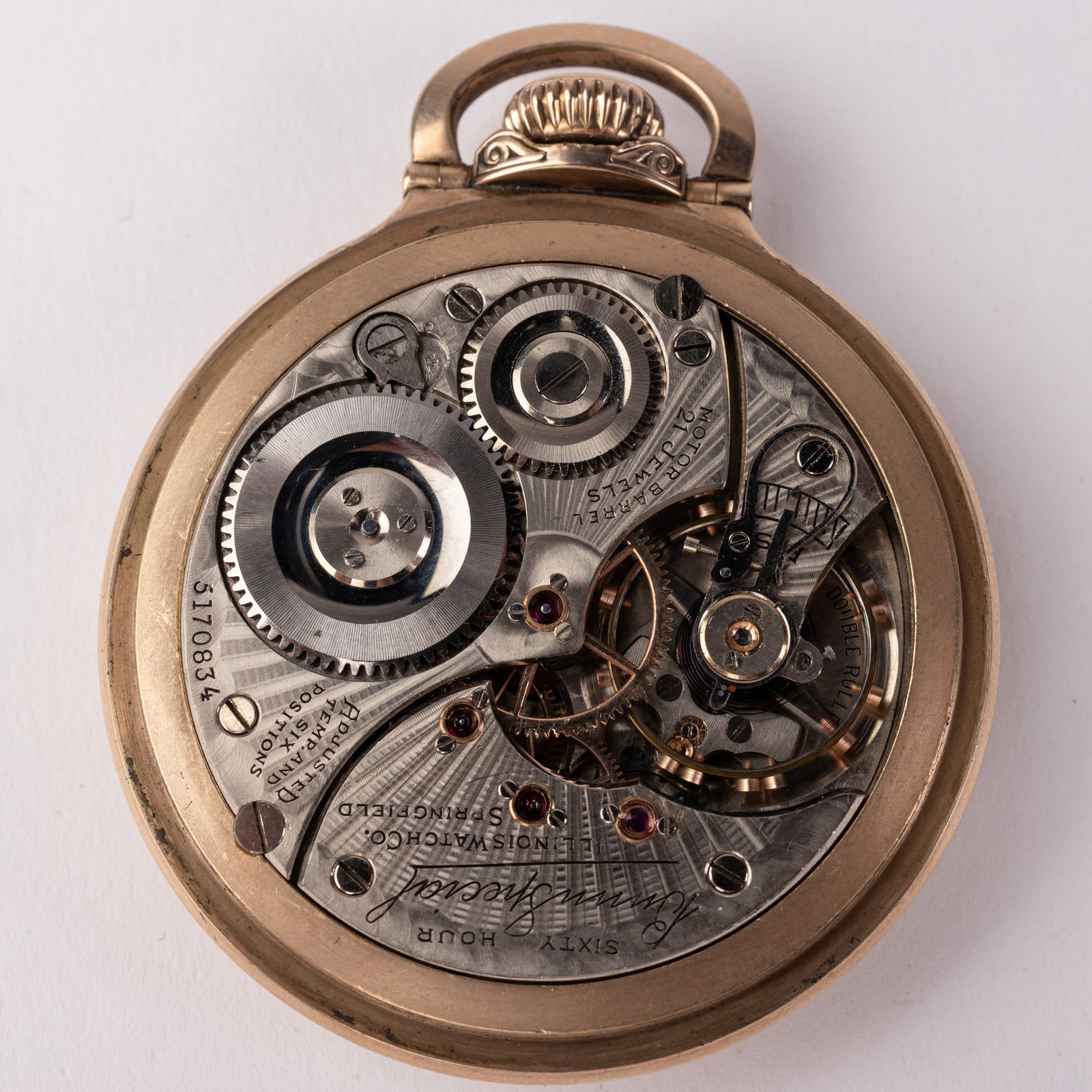 c. 1927 Antique Illinois "Bunn Special" Model 29 Pocket Watch - 6