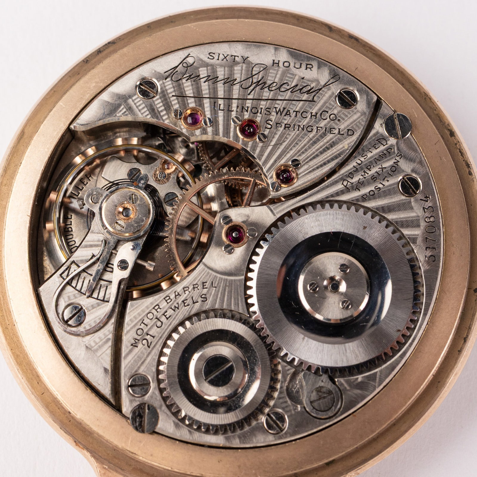 c. 1927 Antique Illinois "Bunn Special" Model 29 Pocket Watch - 7