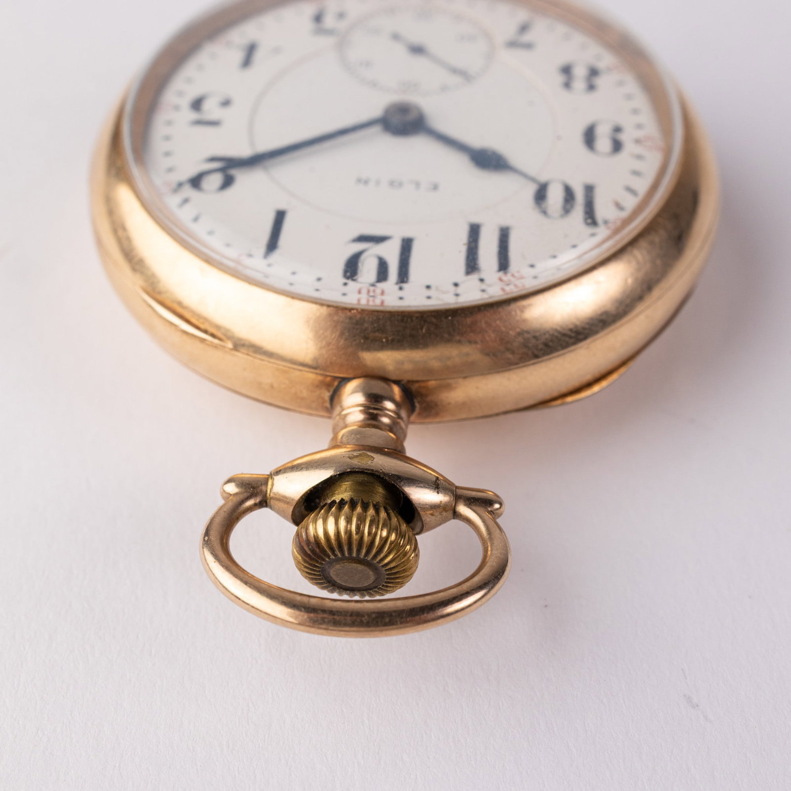 c. 1904 Antique Elgin Motor Barrel Pocket Watch w/ Veritas Movement - 3