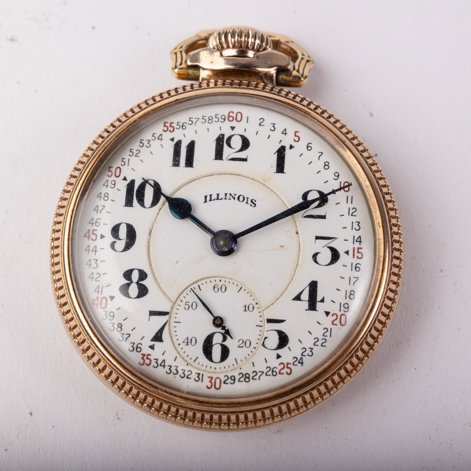 Illinois Bunn Special Railroad Grade Antique Pocket Watch: 21 Jewels, 10k gold filled, case marked 7203818, serial number 4806083, 6 positions, 60 hour, running! Size 16/s [movement] Literature Brooks Auction – Online Auction Terms & Conditions