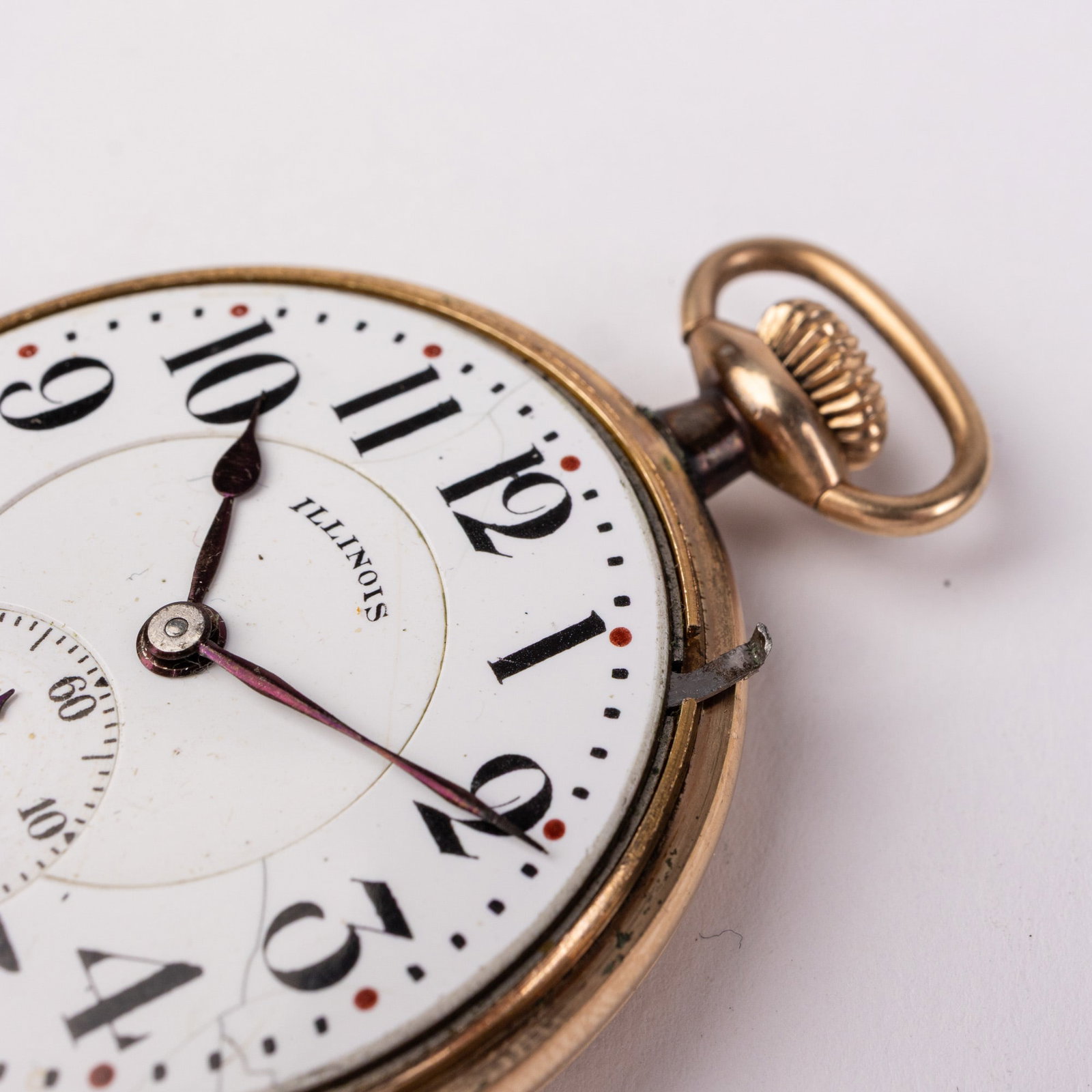 Illinois Bunn Special Railroad Grade Antique Pocket Watch c. 1918 - 3