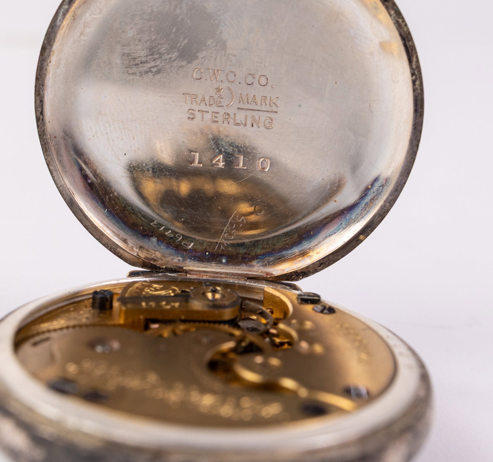 Antique Sterling Silver Elgin Pocket Watch - 5