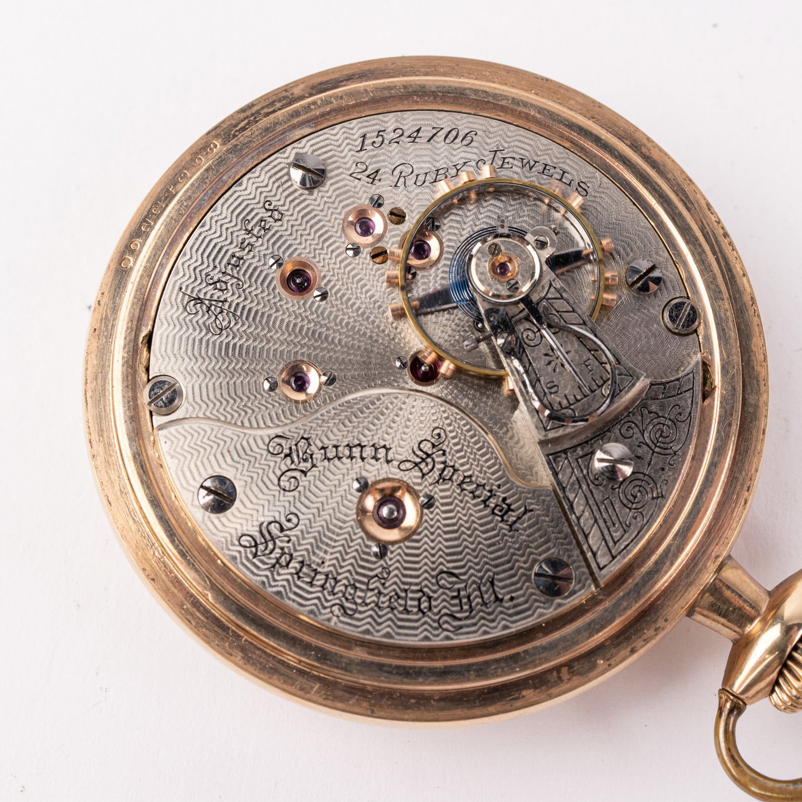 Illinois Bunn Special Railroad Grade Antique Pocket Watch - 8