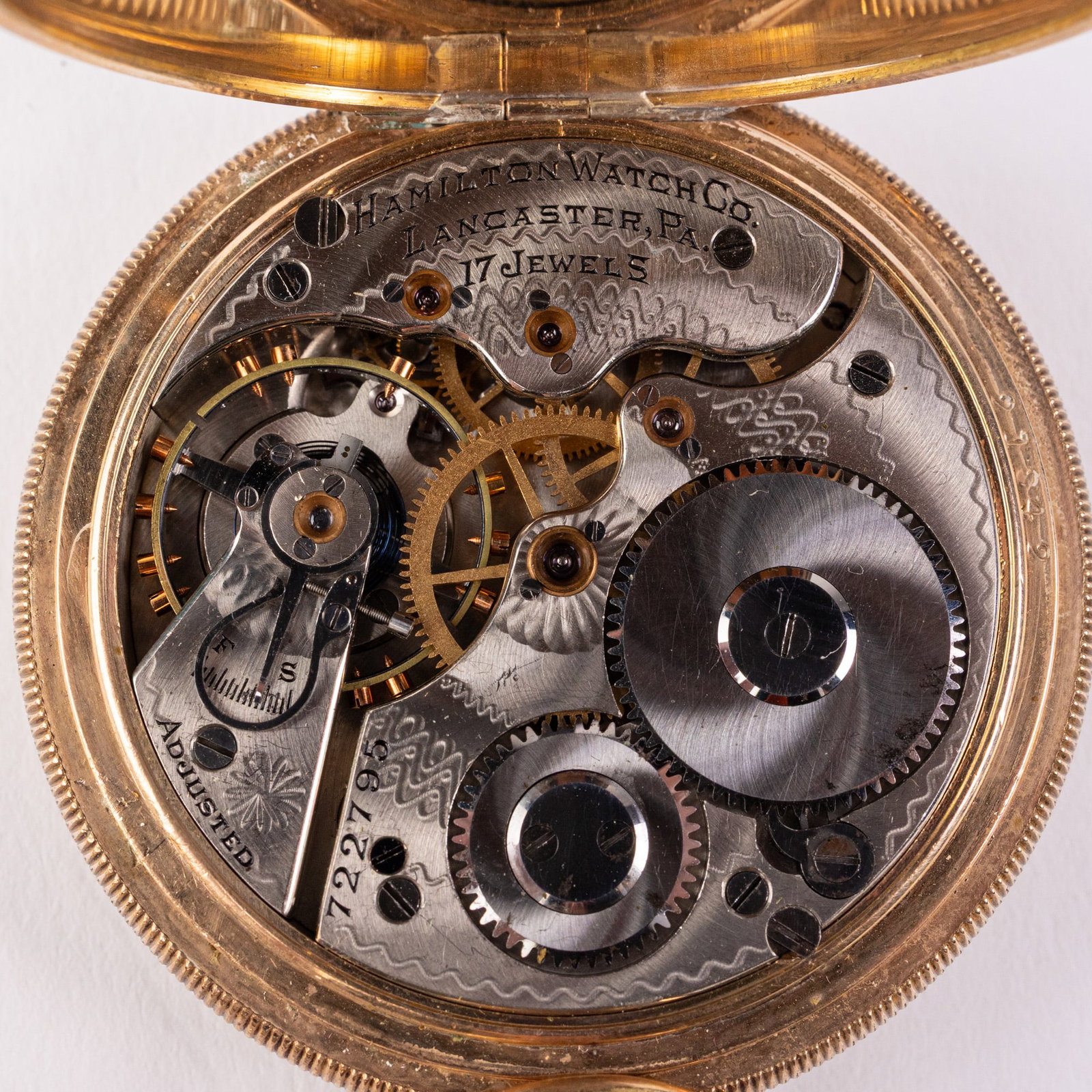 c. 1909 Hamilton Open Face Pocket Watch - 8