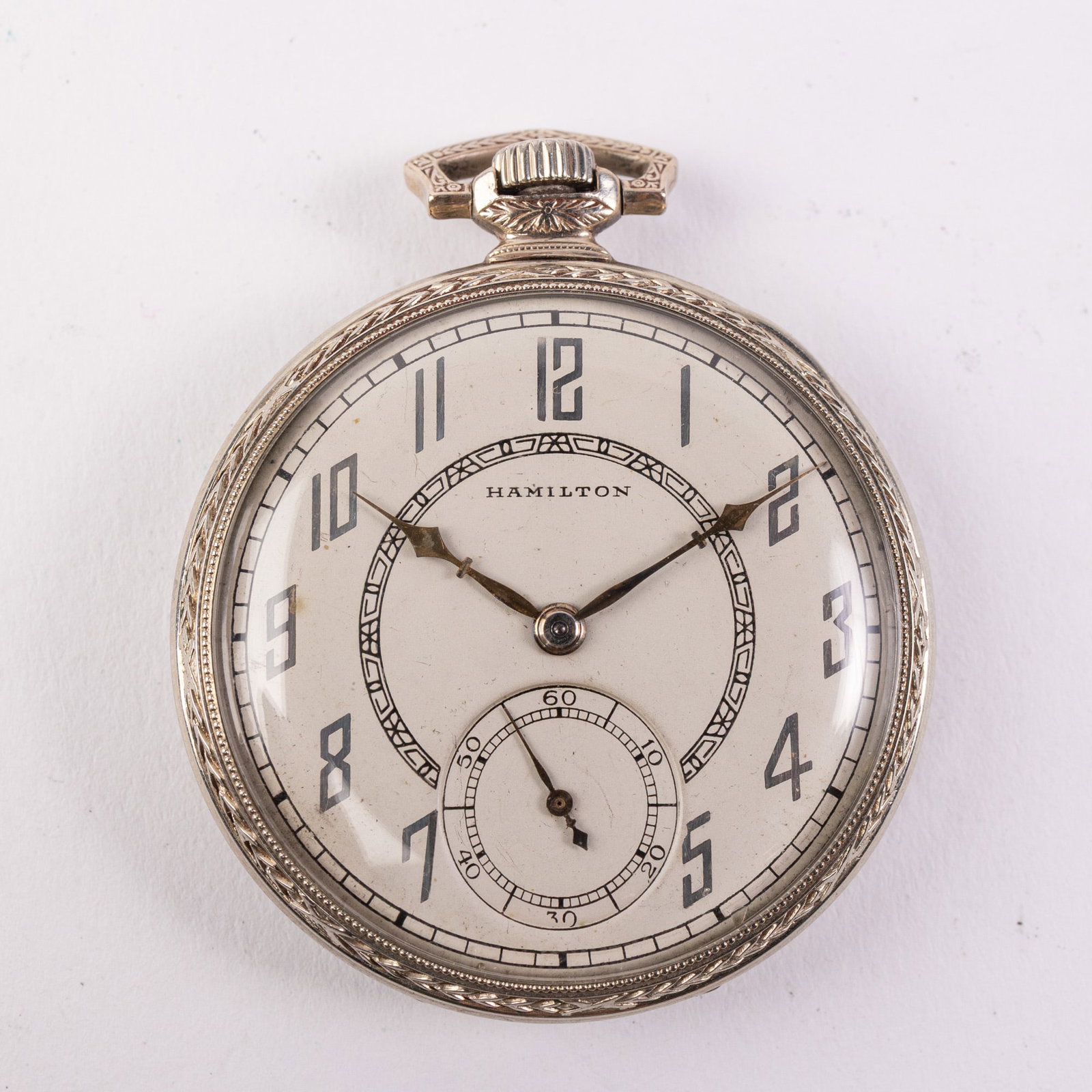 Antique Hamilton Pocket Watch c. 1920's: 17 Jewels, case is marked 497064, serial number 3384639, marked 14k gold filled Literature Brooks Auction – Online Auction Terms & Conditions Contact: (856) 694-2960 | info@brooks.auction READ B