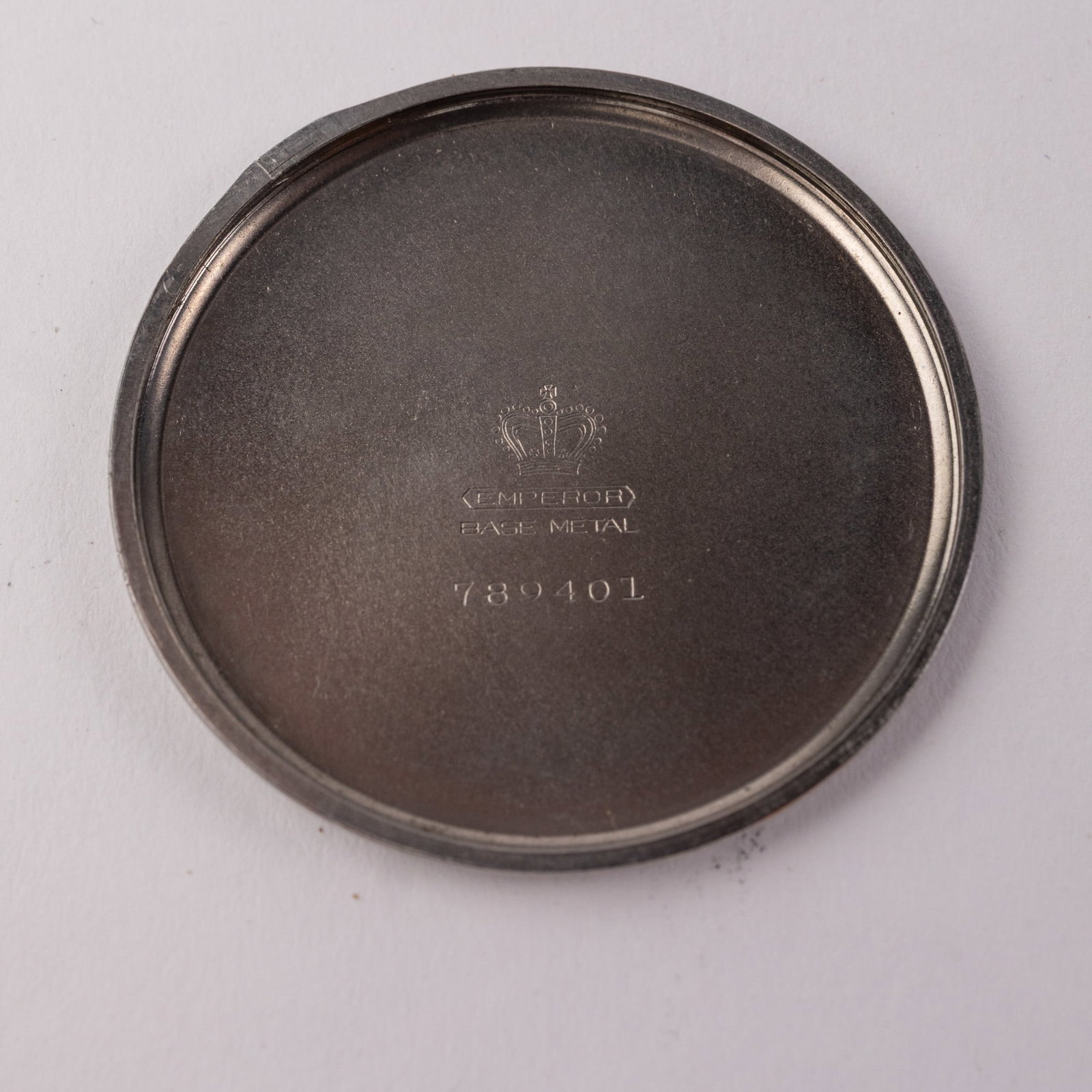 c. 1909 Howard Open Face Chrome Pocket Watch - 5