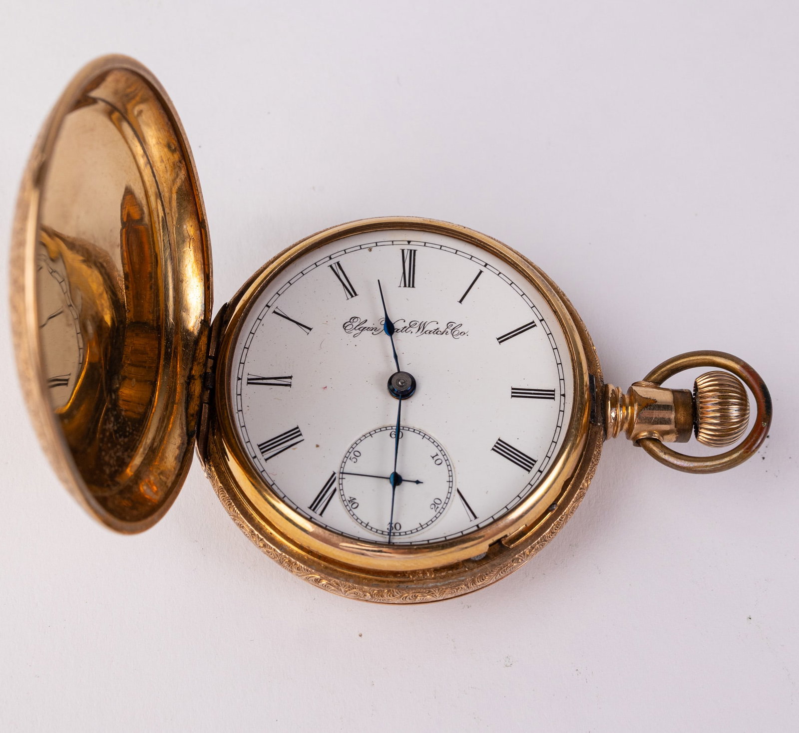 Antique Elgin Safety Pinion Pocket Watch c. 1895: Seven Jewels, case marked 60936, serial number 6210837, running!, crystal missing Size 18/s [movement] Literature Brooks Auction – Online Auction Terms & Conditions Contact: (856) 694-2960 |