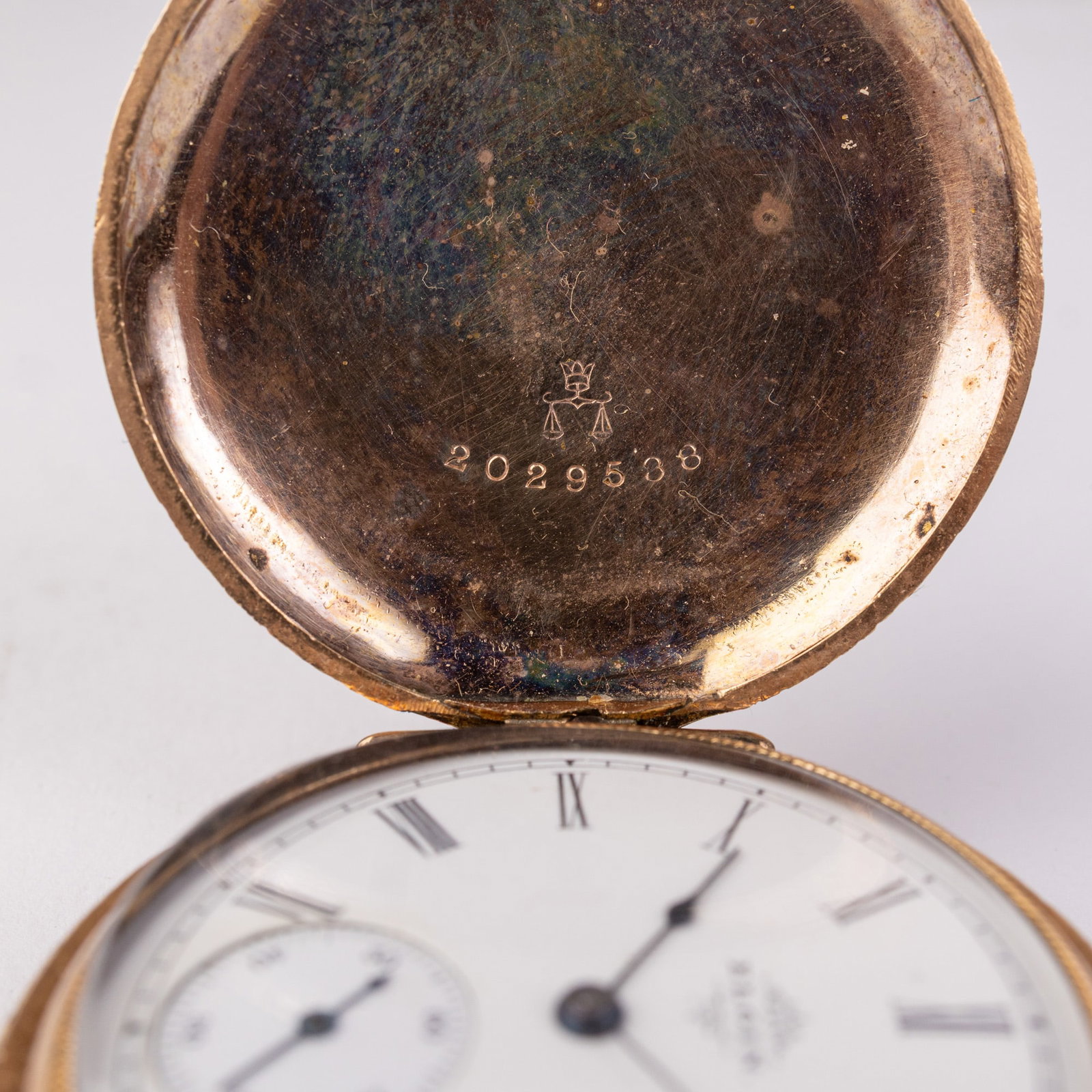 Antique Elgin Violet Motif Safety Pinion Pocket Watch c. 1895 - 3