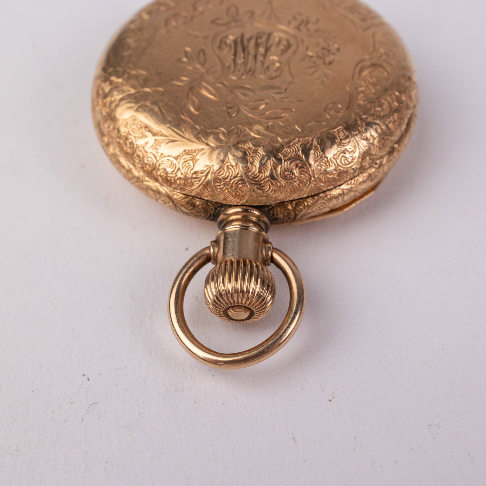 Antique Elgin Violet Motif Safety Pinion Pocket Watch c. 1895 - 4