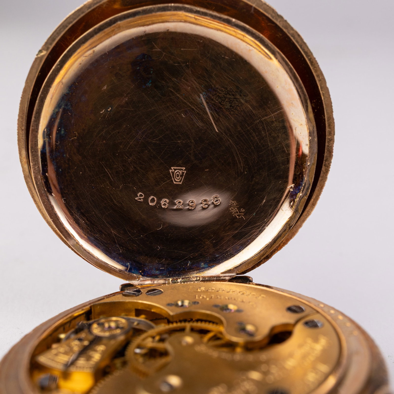 Antique Elgin Violet Motif Safety Pinion Pocket Watch c. 1895 - 9