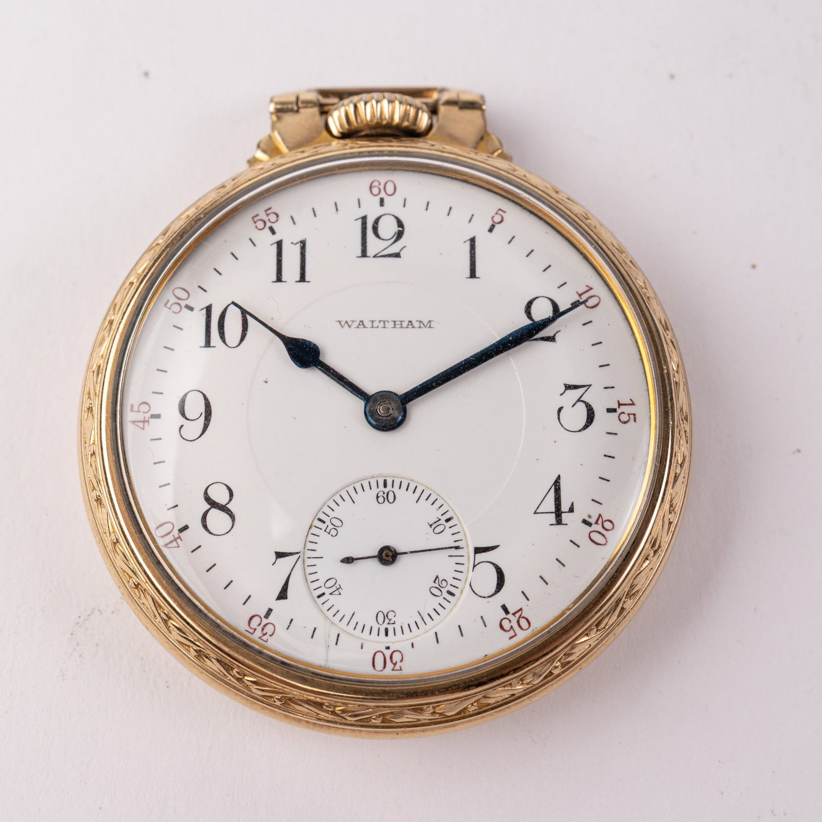 Antique Waltham Railroad Grade Pocket Watch c. 1914: 23 Jewels, case marked 6674607, serial number 19056889, marked 10k gold filled Size 16/s [movement] Literature Brooks Auction – Online Auction Terms & Conditions Contact: (856) 694-2960 |