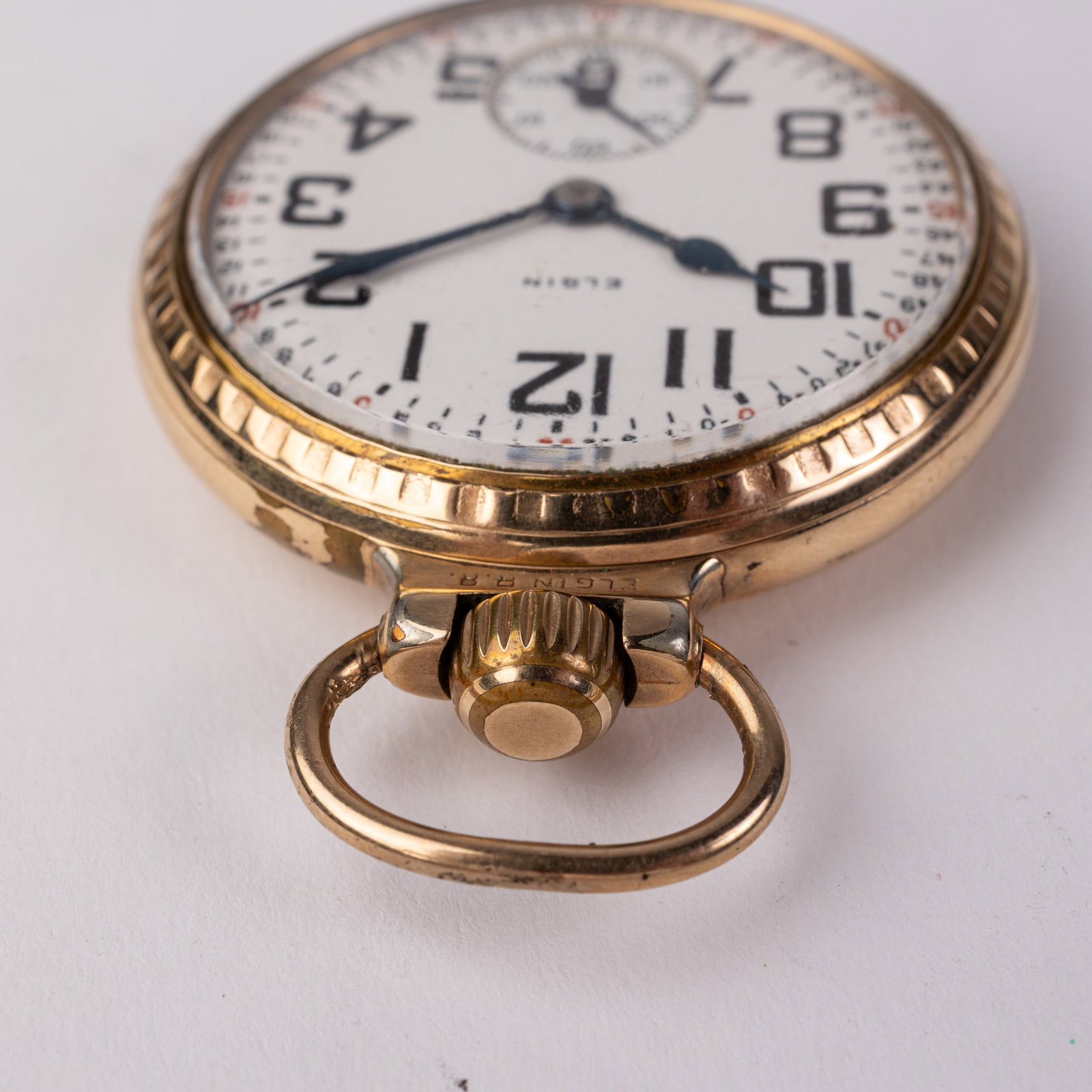 Antique B.W. Raymond Elgin Railroad Pocket Watch c. 1926 - 3