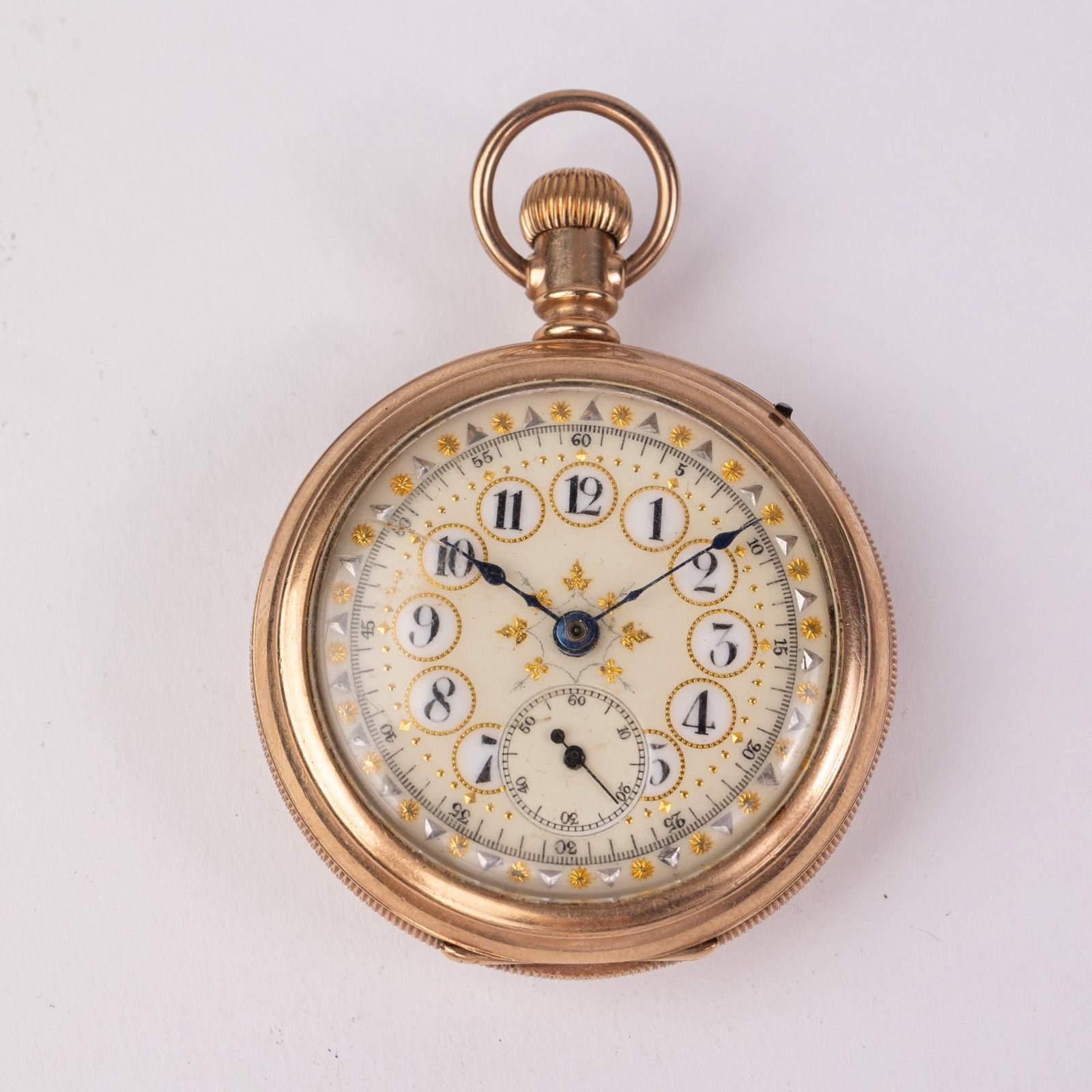 19th c. Open Face Fancy Dial Pocket Watch: The inner watch caseback marked "C.W.C. Co Planet Trademark 569424 M" Literature Brooks Auction – Online Auction Terms & Conditions Contact: (856) 694-2960 | info@brooks.auction READ BEFORE YOU
