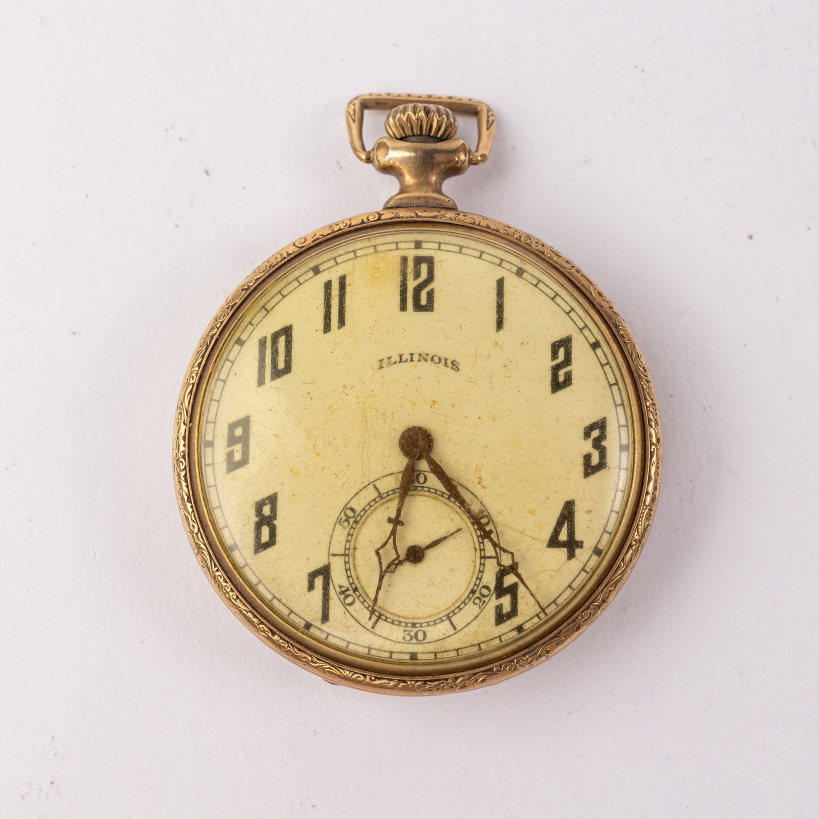 Antique Illinois Pocket Watch c. 1923: 17 Jewels, marked 14k gold filled, case marked 5134166, serial number 4008574 Size 12/s [movement] Literature Brooks Auction – Online Auction Terms & Conditions Contact: (856) 694-2960 | info@b