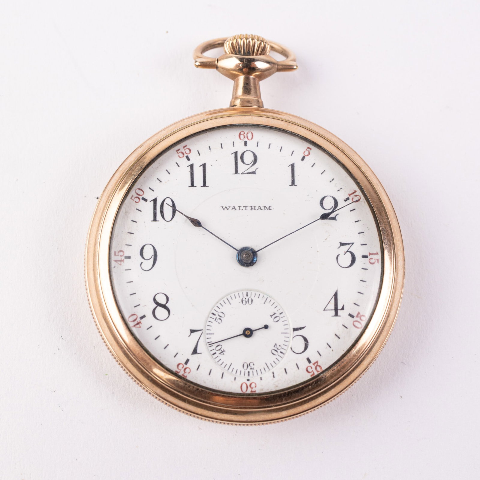 Antique Waltham Pocket Watch *RUNNING*: Running. The inner caseback is marked "Guaranteed Philadelphia Watch Case Co. Twenty Years 9899014". The movement is marked "A.W.W. Co. Waltham Mass 17 Jewels Adjusted 14162625". The dial is marked "W