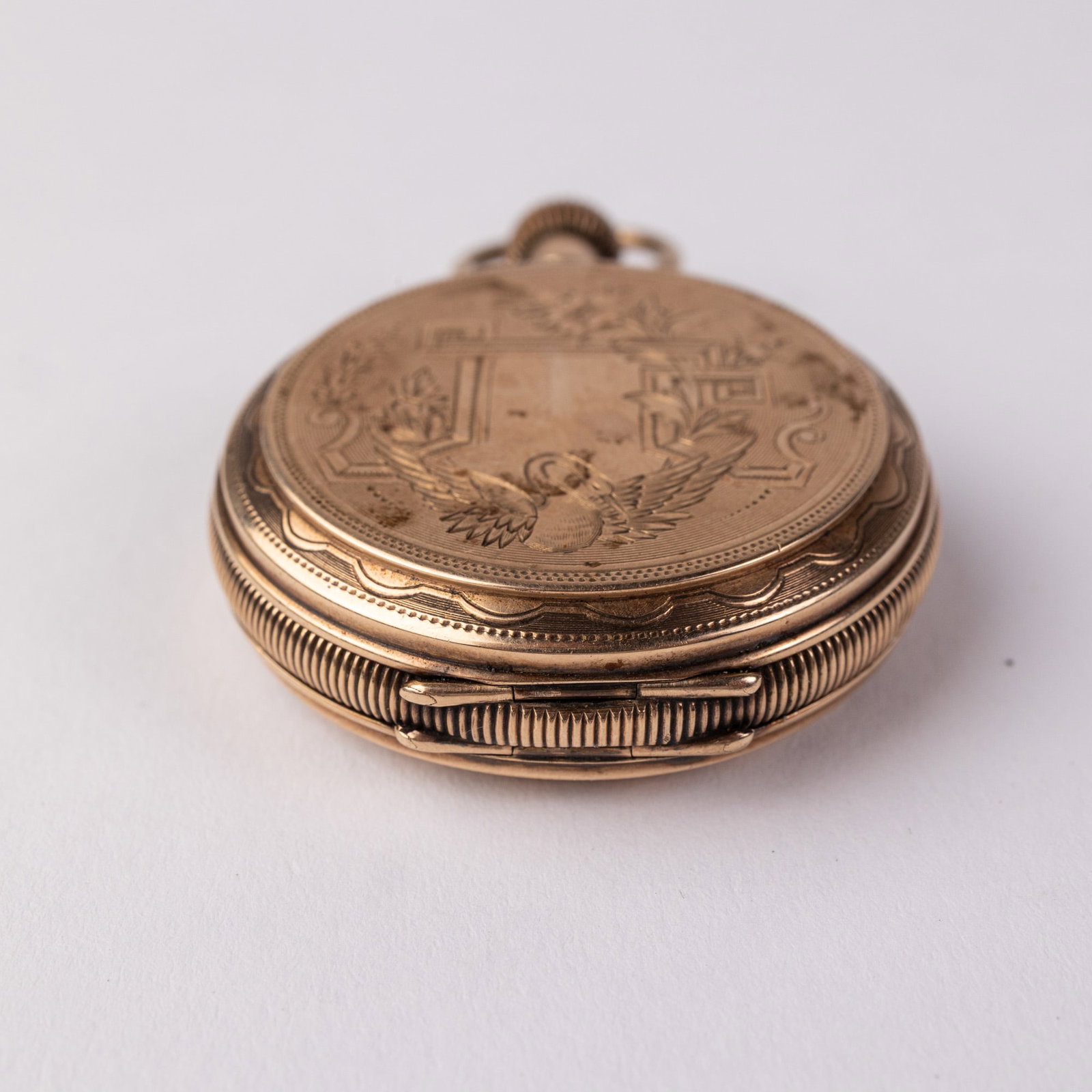 Swan Motif Antique Elgin Pocket Watch c. 1888 - 4