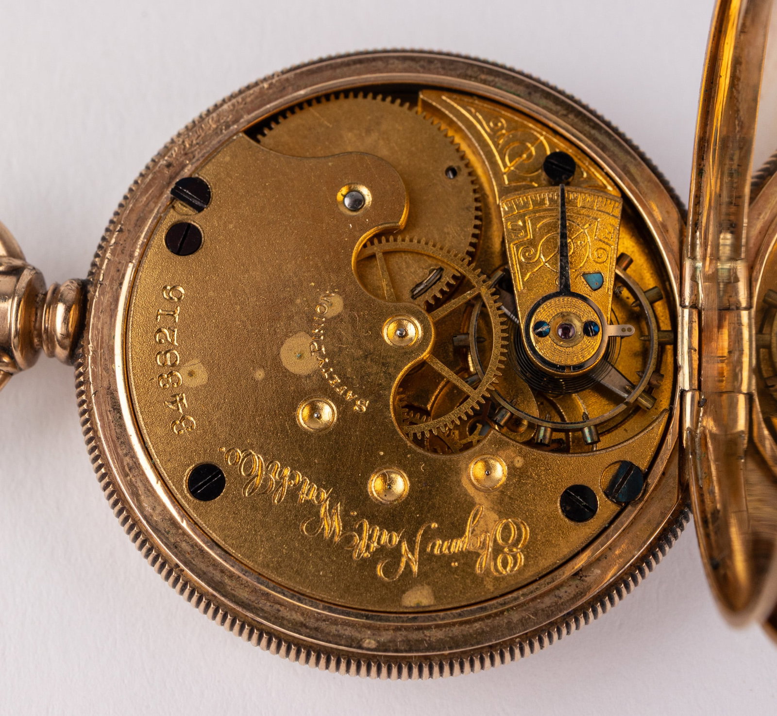 Swan Motif Antique Elgin Pocket Watch c. 1888 - 5