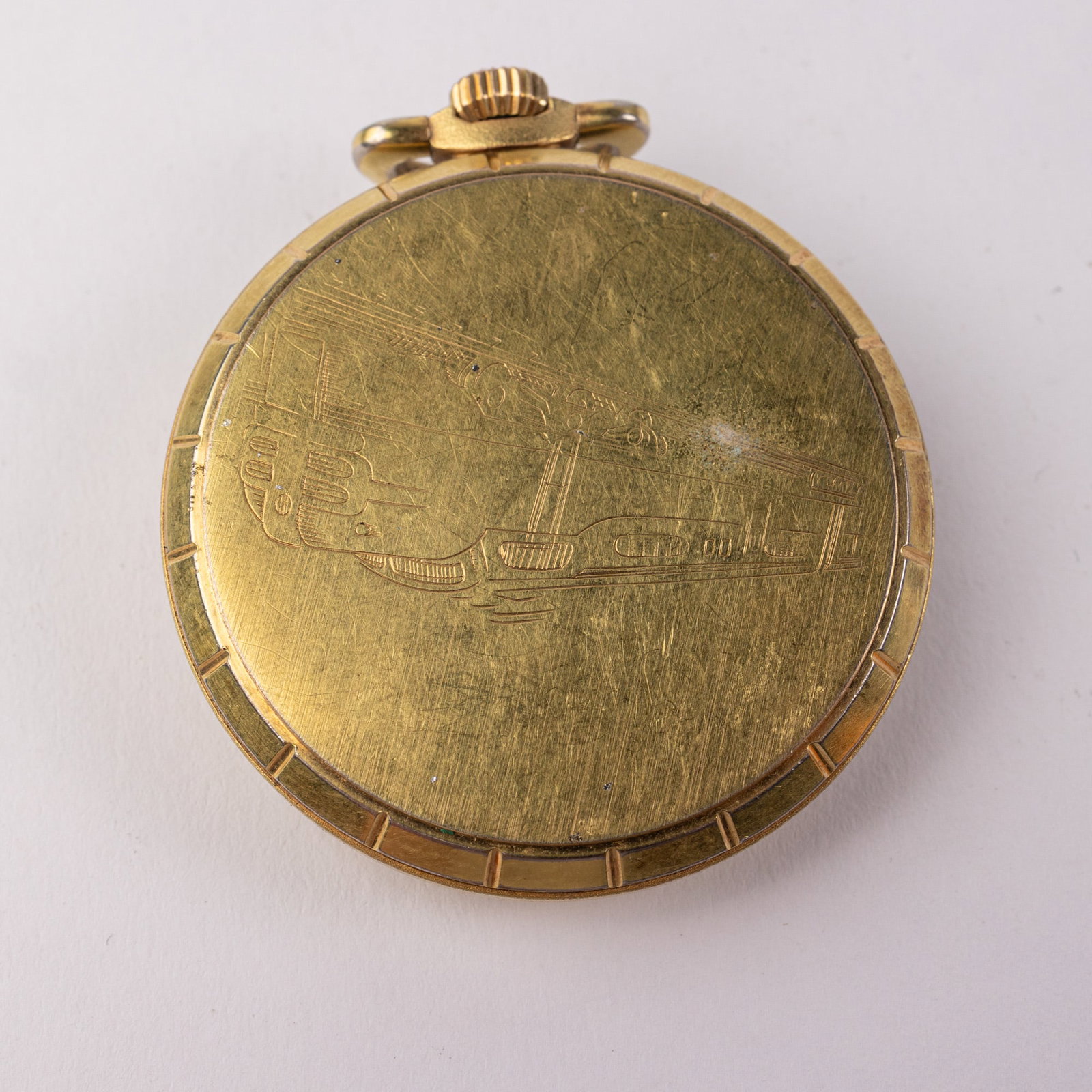 Antique Waltham Train Motif Pocket Watch - 2
