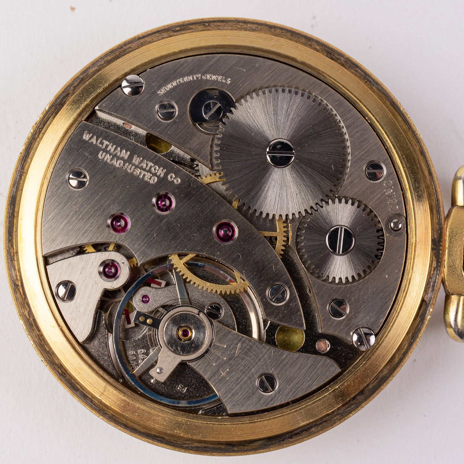 Antique Waltham Train Motif Pocket Watch - 3