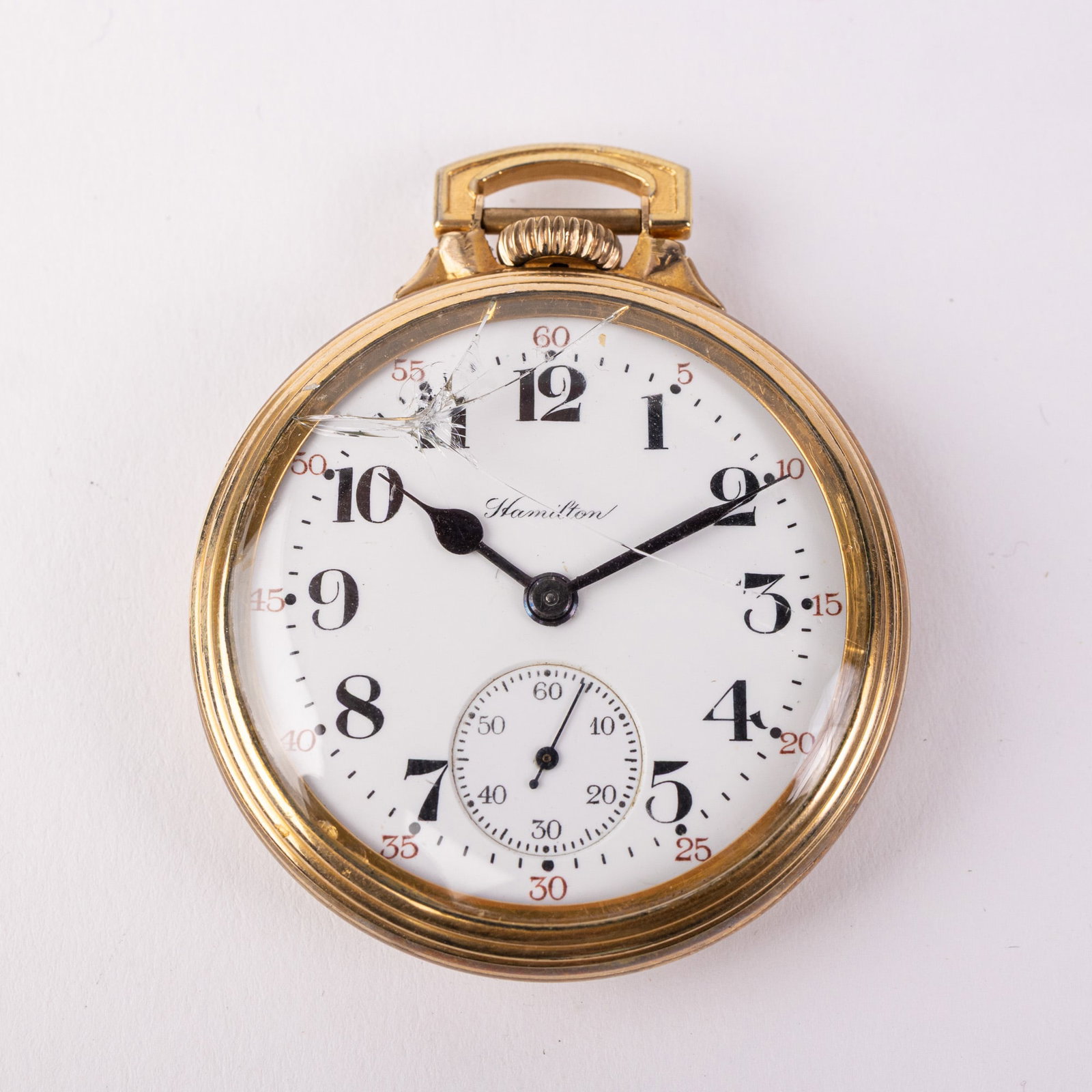 Hamilton Railroad Grade Model 992 Antique Pocket Watch c. 1918: 21 Jewels, case is marked 0952824, serial number 2515613, marked 10k gold filled Size 16/s [movement] Literature Brooks Auction – Online Auction Terms & Conditions Contact: (856) 694-2960 | inf