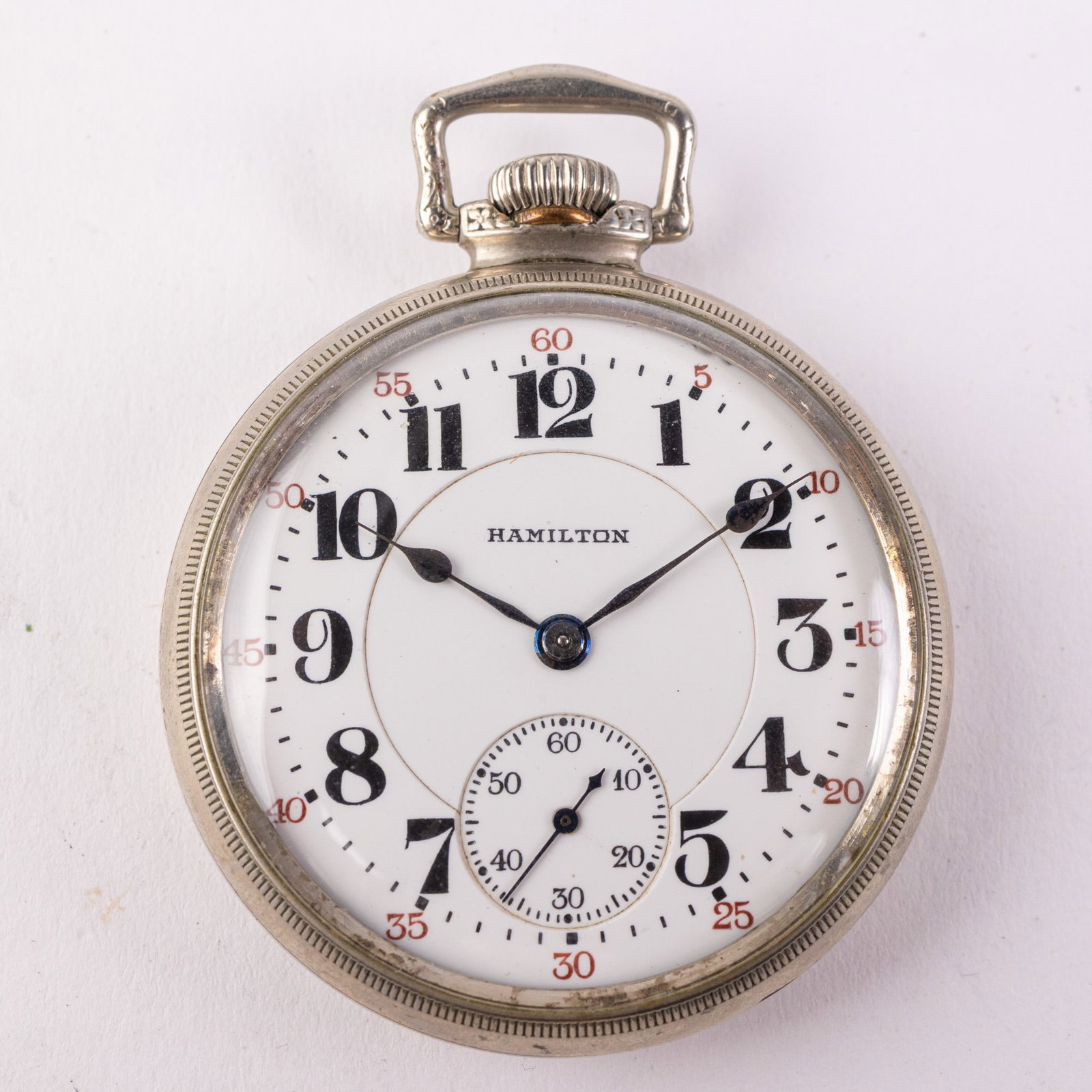 Hamilton Railroad Grade Model 992 Antique Pocket Watch c. 1918: 21 Jewels, case marked 540312, serial number 1598803, five positions Size 16/s [movement] Literature Brooks Auction – Online Auction Terms & Conditions Contact: (856) 694-2960 | info@brooks.auc