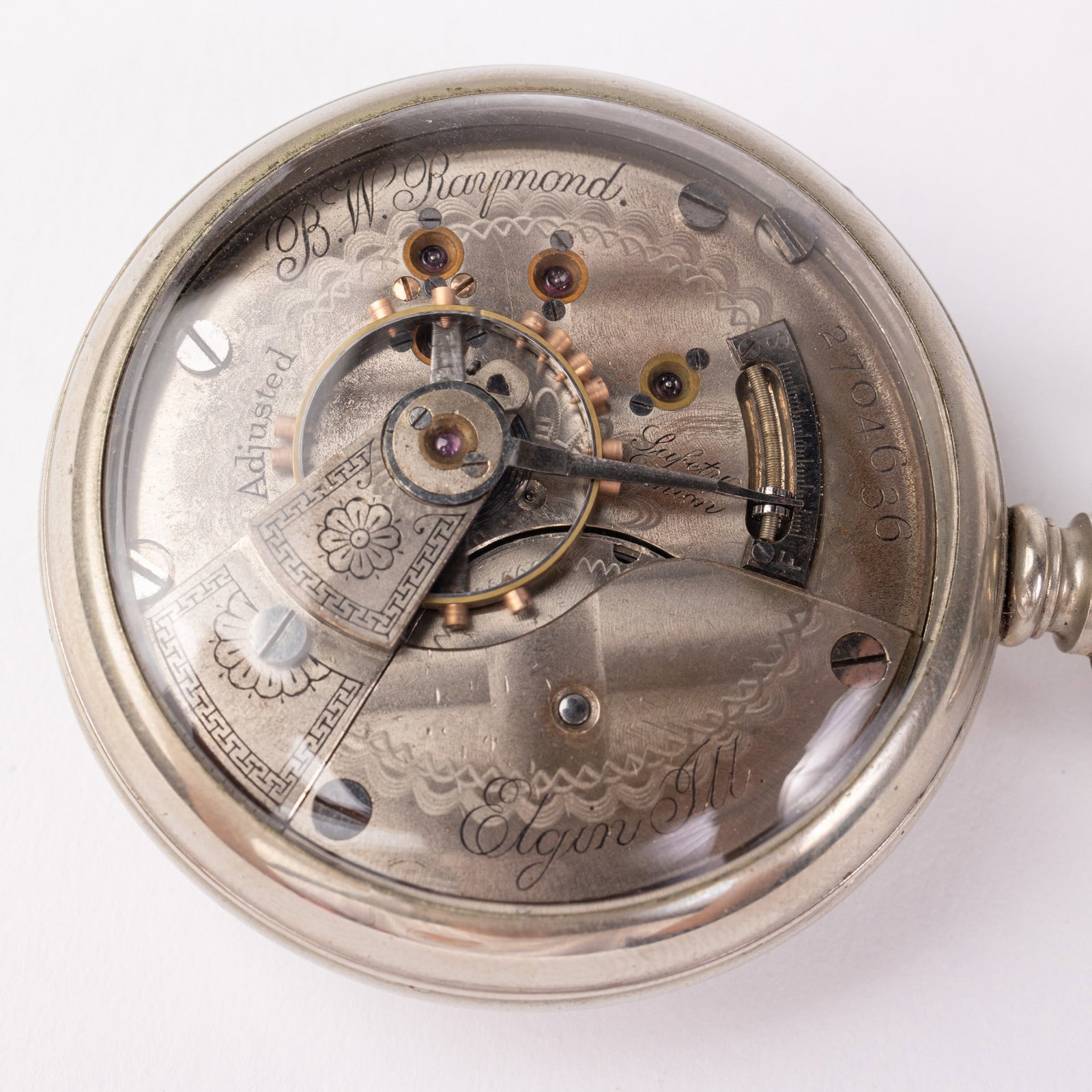 Antique B. W. Raymond Elgin Pocket Watch c. 1887 - 7