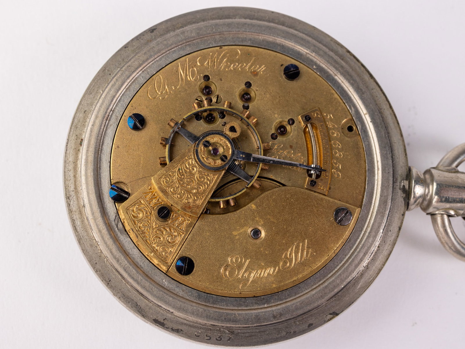 Antique G. M. Wheeler Elgin Pocket Watch c. 1893 - 7