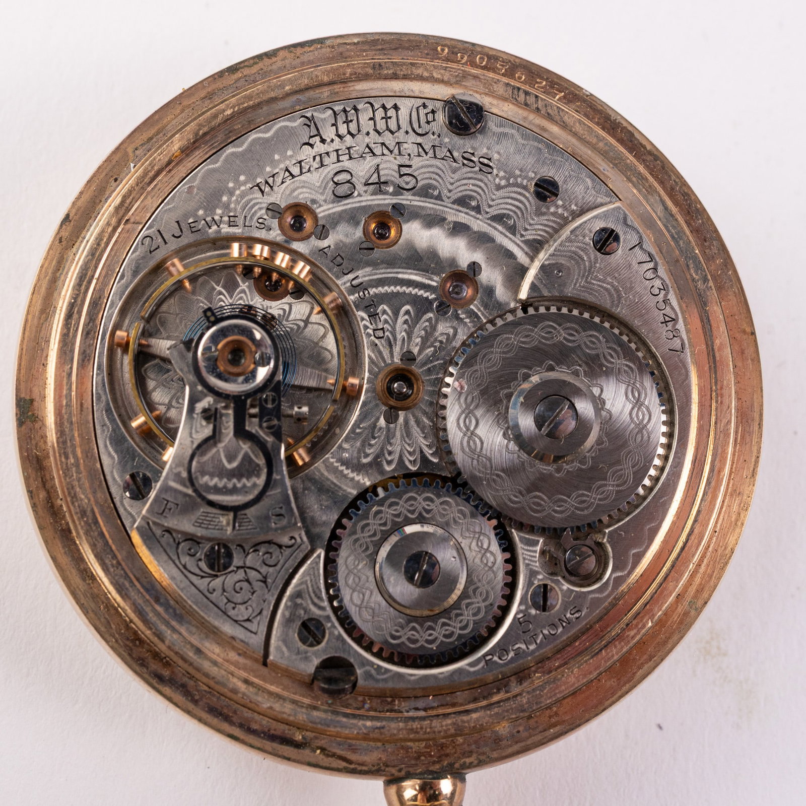Antique Waltham Railroad Grade Model 845 Pocket Watch c. 1908 - 6