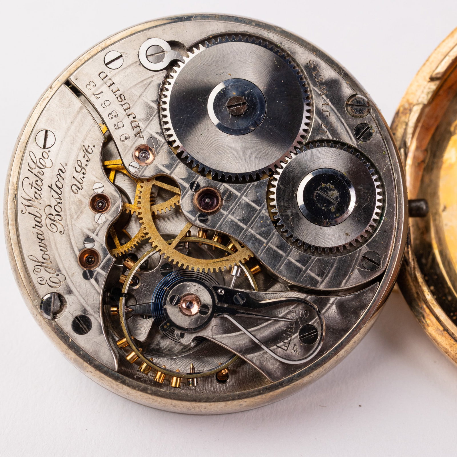 Antique E. Howard Boston Open Face Pocket Watch - 3