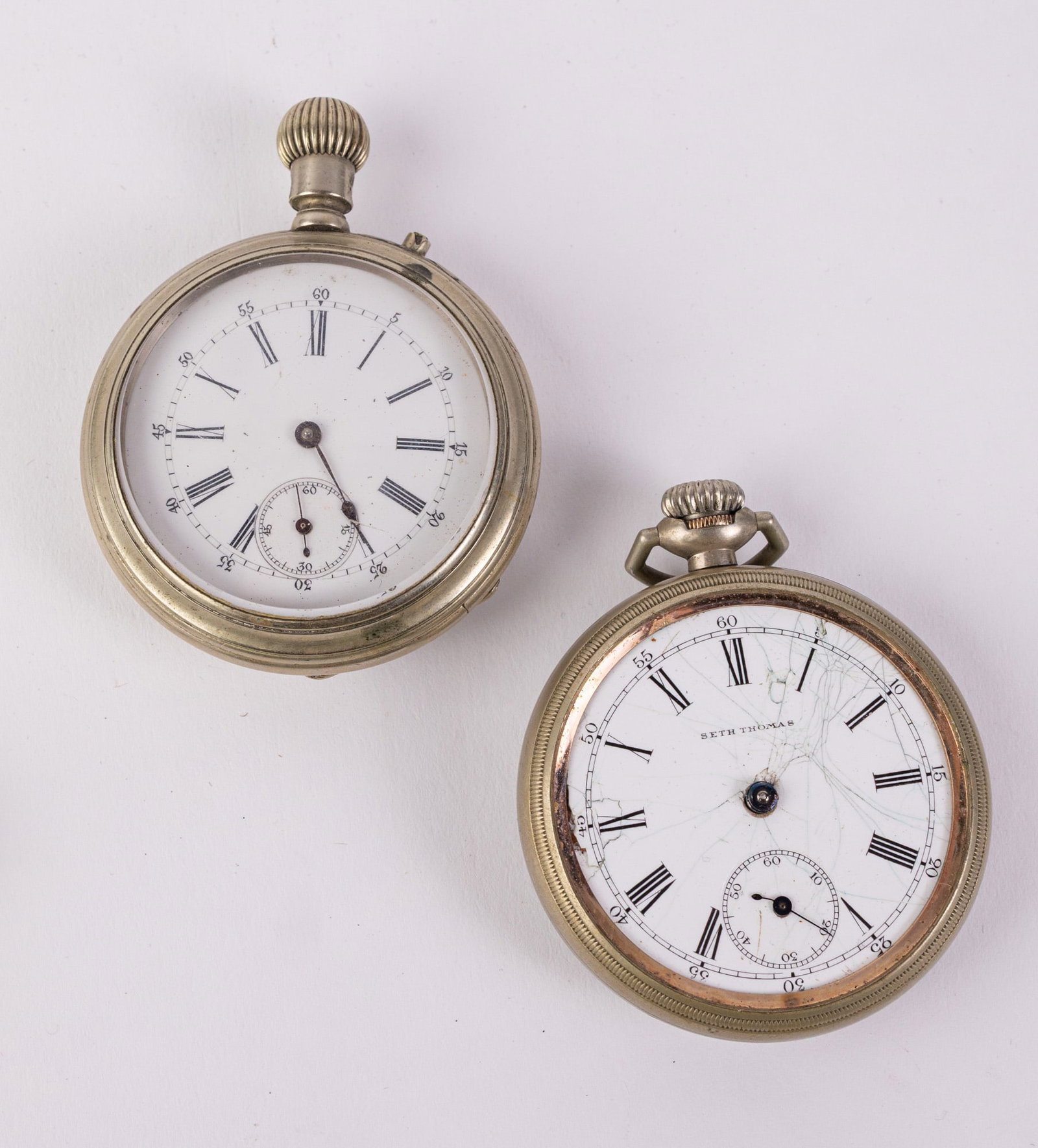 Grouping of Six Antique Pocket Watches ft. Seth Thomas & Hampden Watch Co - 4