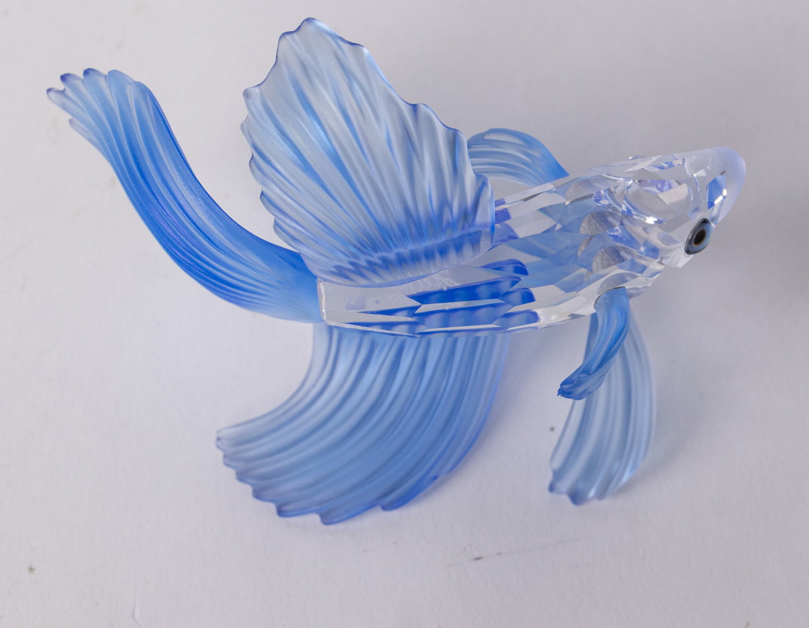 Swarovski Silver Crystal Siamese Fighting Fish IOB - 6
