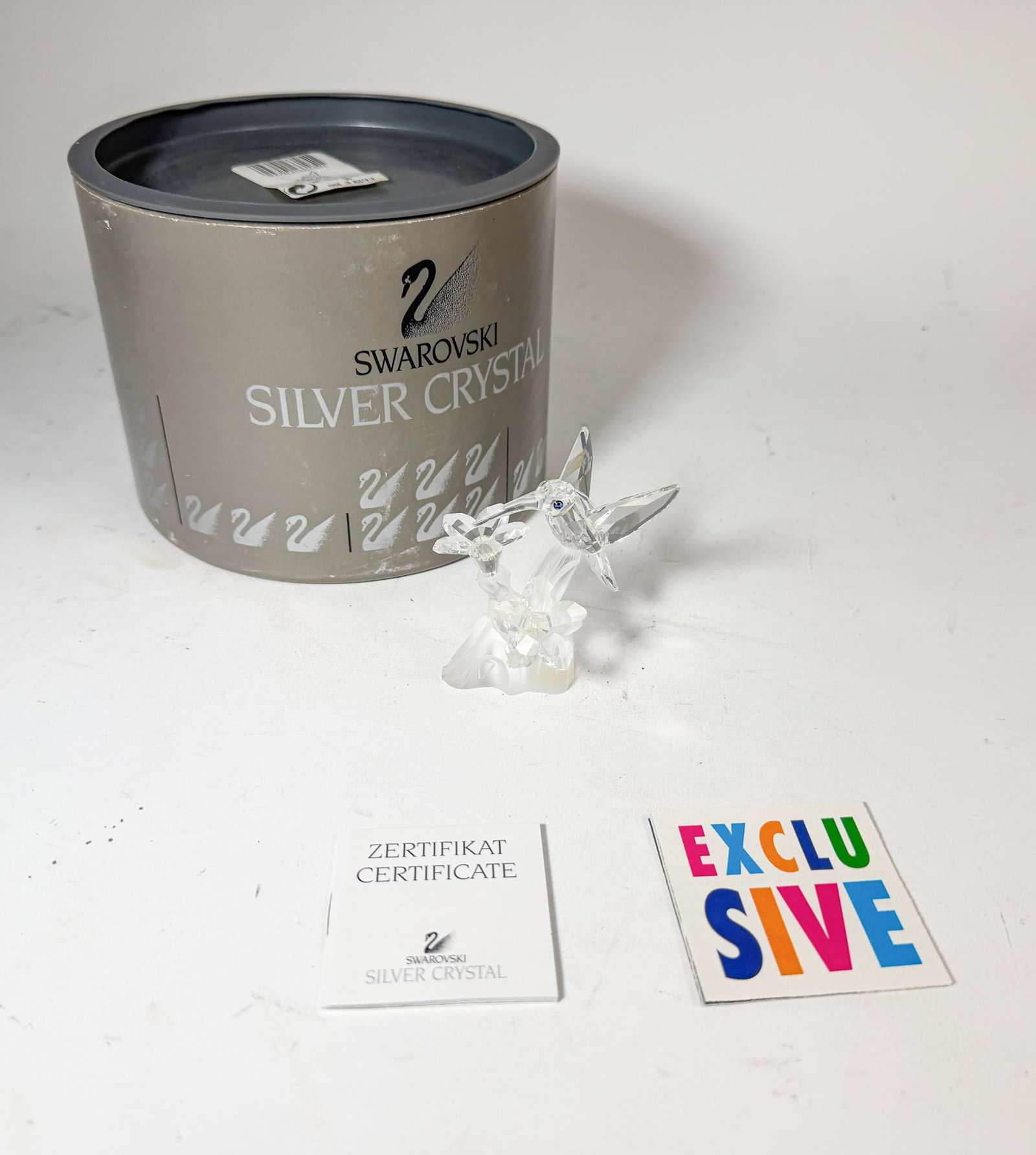 Swarovski Silver Crystal Hummingbird IOB