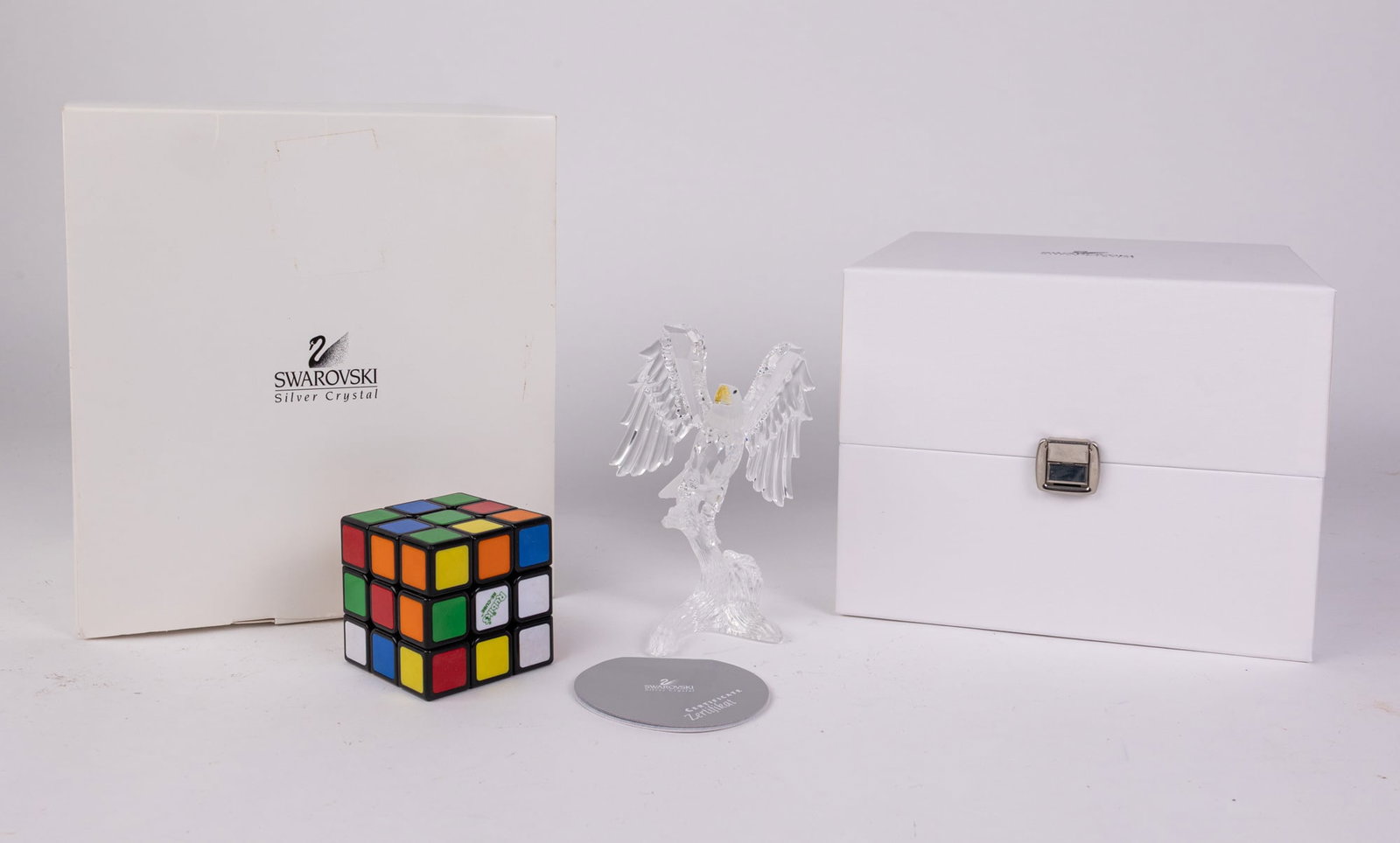 Swarovski Silver Crystal Bald Eagle IOB - 2