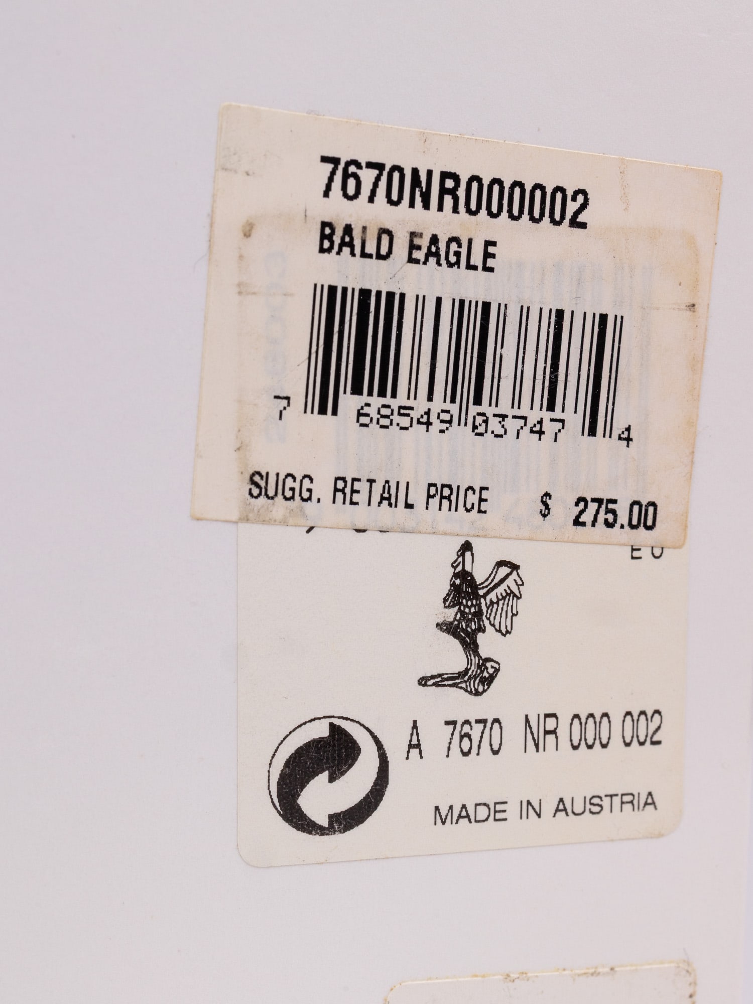 Swarovski Silver Crystal Bald Eagle IOB - 3