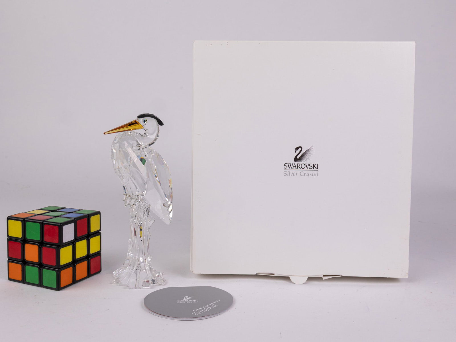 Swarovski Crystal Silver Heron IOB - 2