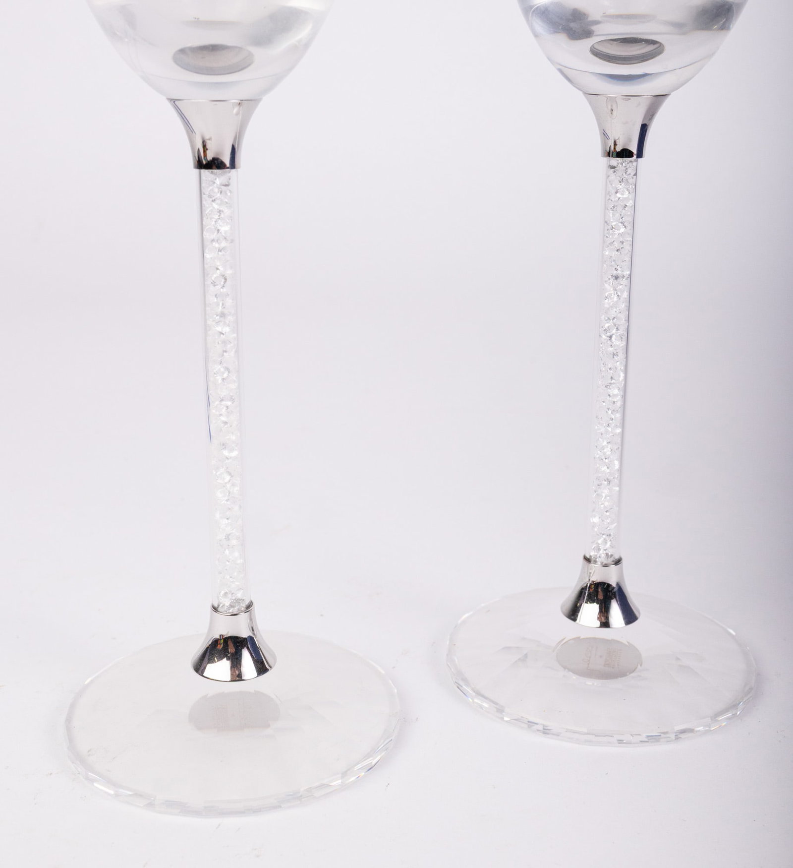 Pair of Swarovski Selection Crystalline Toasting Flutes IOB - 4