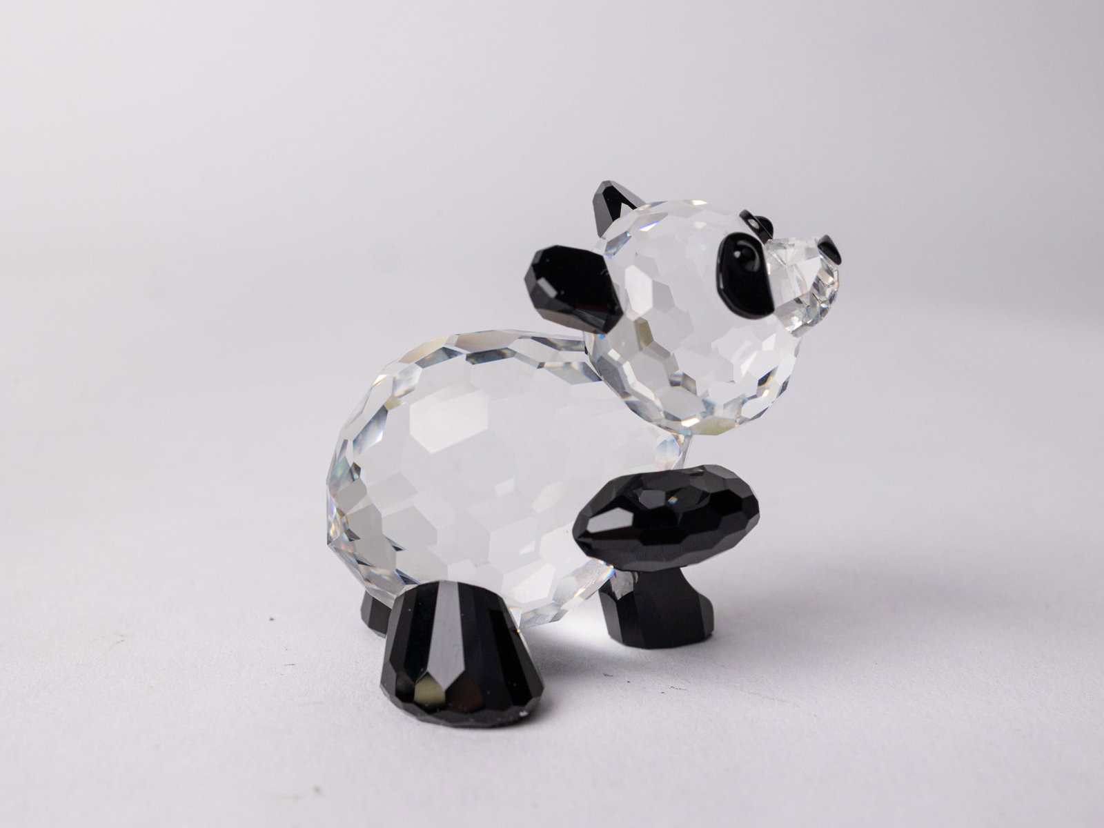 Swarovski Silver Crystal Mother and Baby Panda IOB - 4
