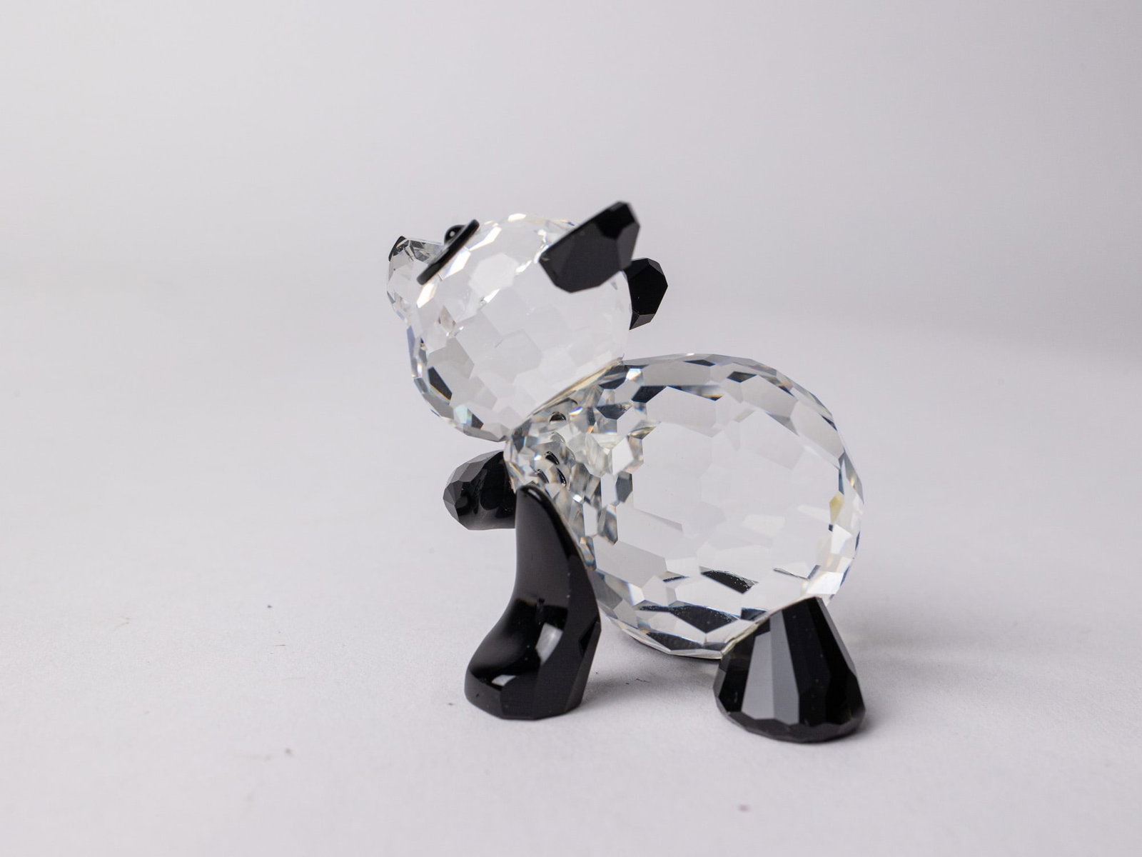 Swarovski Silver Crystal Mother and Baby Panda IOB - 5