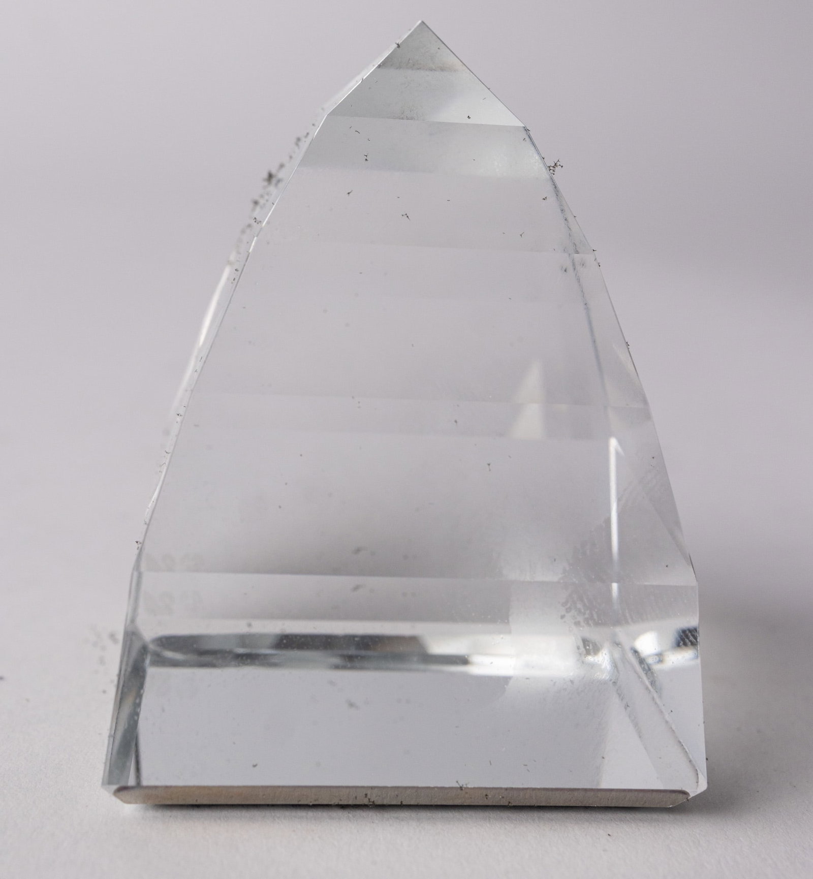 Swarovski Silver Crystal Clear Pyramid Paperweight IOB - 4